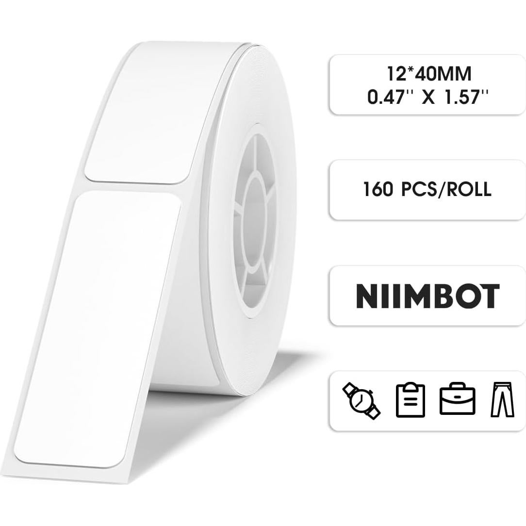 Cinta de Etiquetas NIIMBOT D11 6 Rollos Papel Adhesivo 12x40mm