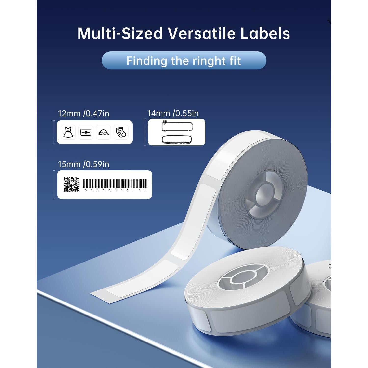 Cinta de Etiquetas NIIMBOT D11 D110 14x60mm Blanca 110/Rollo