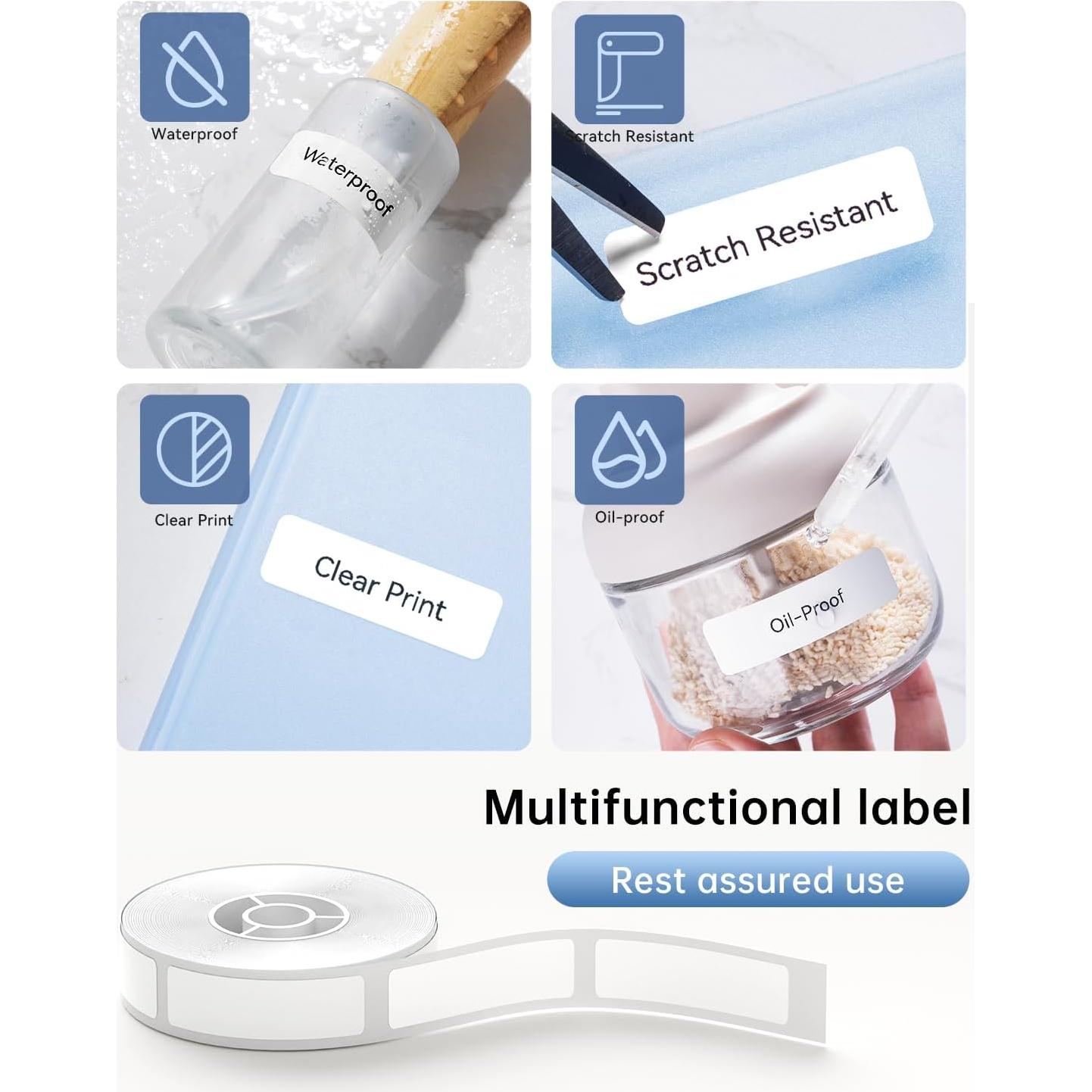 Cinta de Etiquetas NIIMBOT D11 D110 14x60mm Blanca 110/Rollo