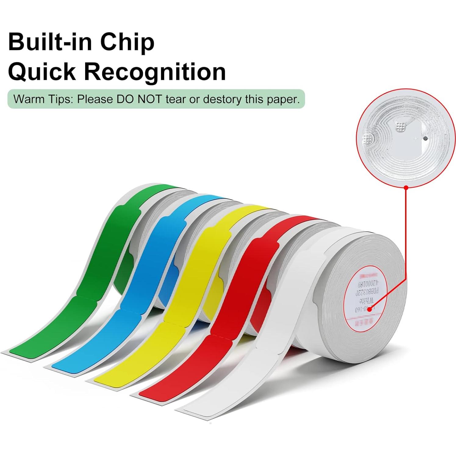 Cinta de Etiquetas para Cable INeedIt 3 Rollos 12.5x74mm