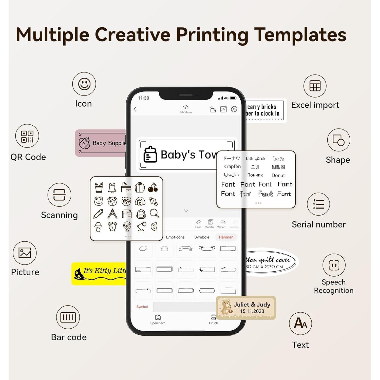 Máquina de Etiquetas NIIMBOT D110 Mini Bluetooth 12mm 3 Rollos
