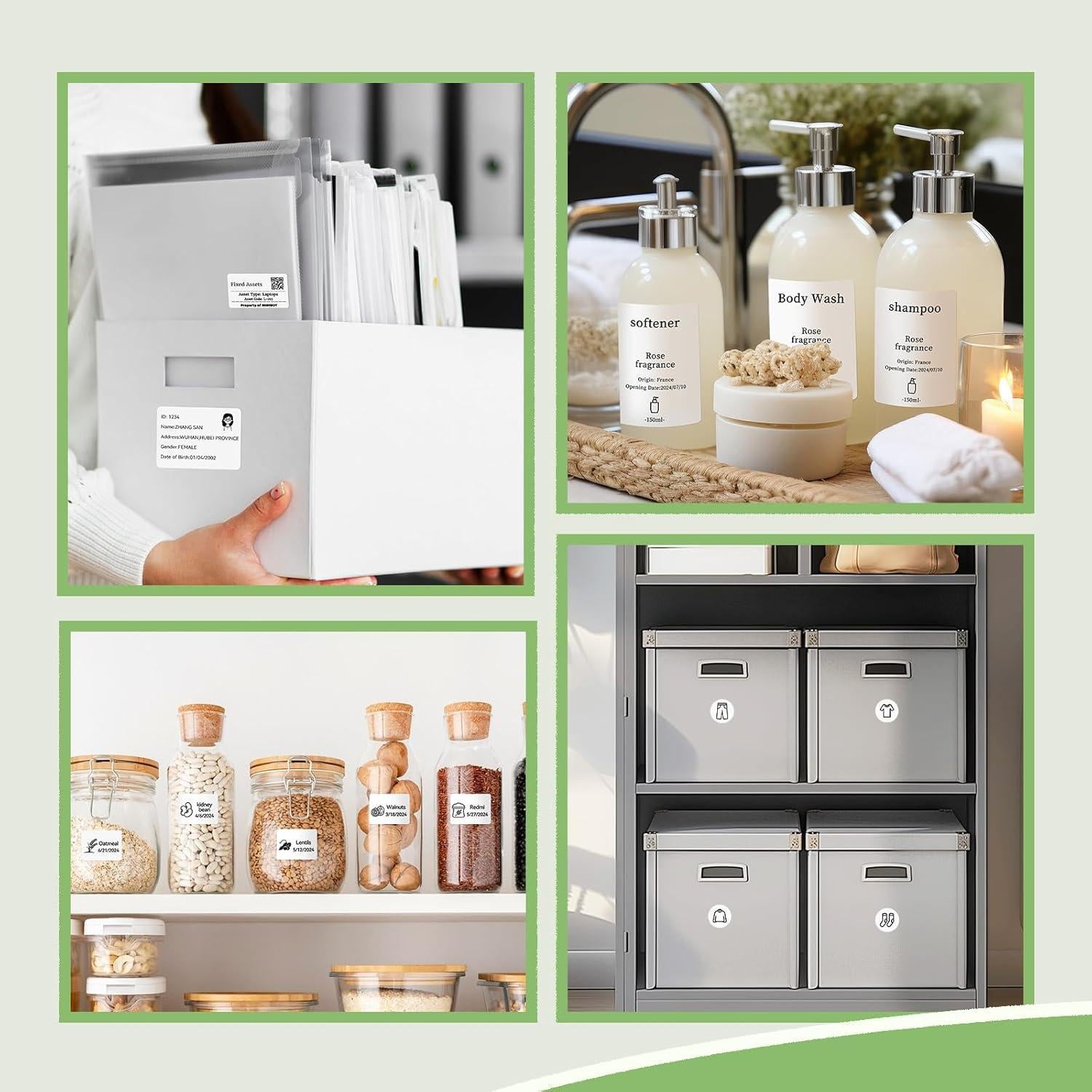 Conjunto 3 Rollos Etiquetas NIIMBOT 50x30mm Impermeables