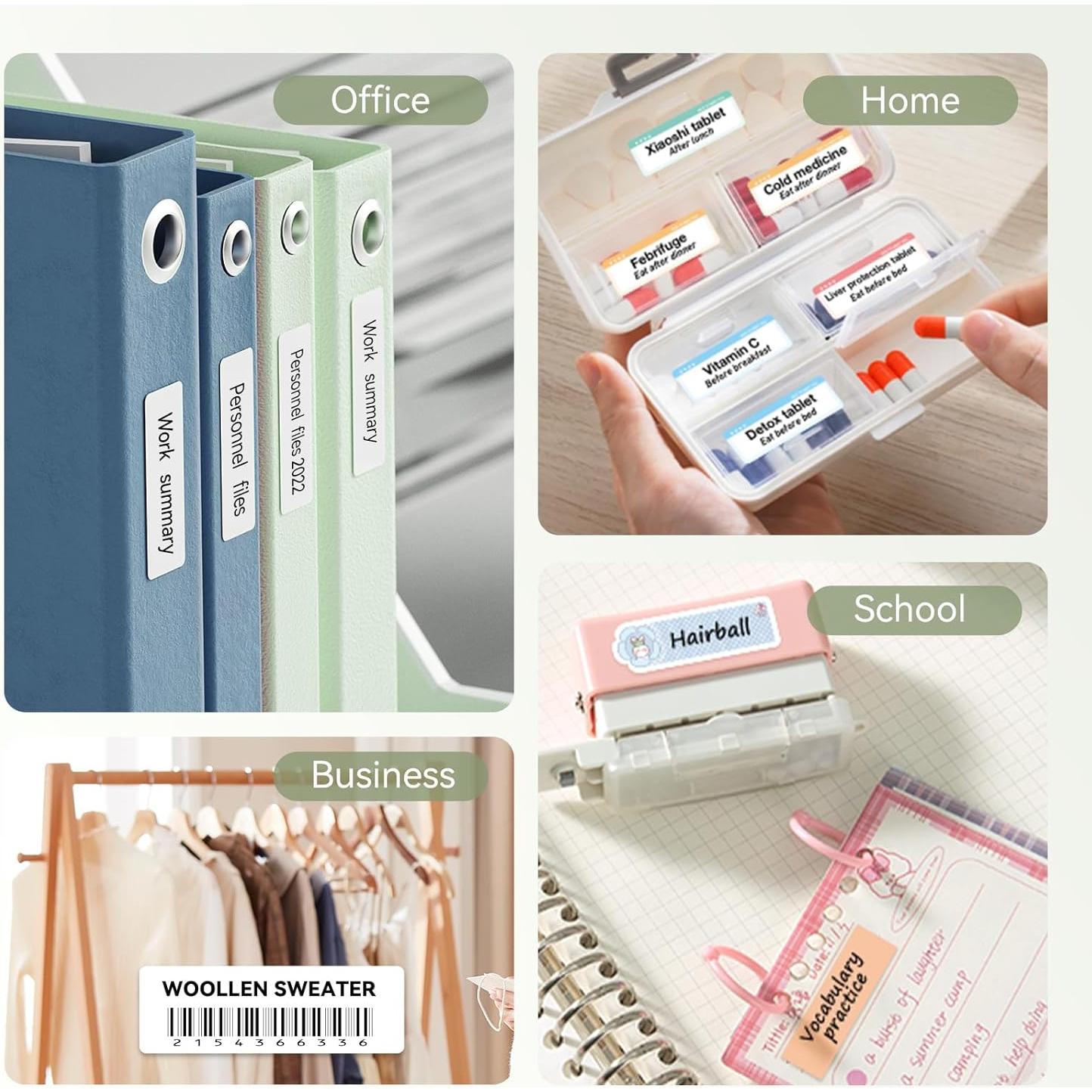 Impresora de Etiquetas NIIMBOT D110 Verde + 4 Rollos Cinta