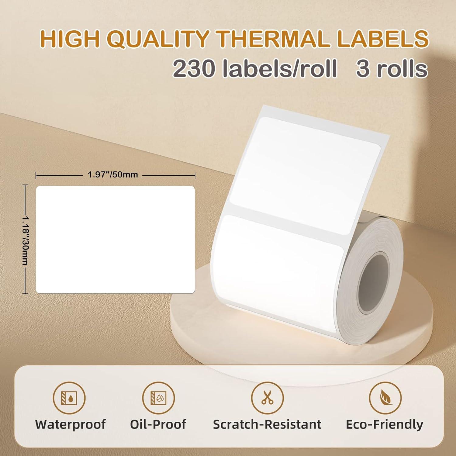 Etiquetas térmicas autoadhesivas NIIMBOT 50x30mm - 3 rollos