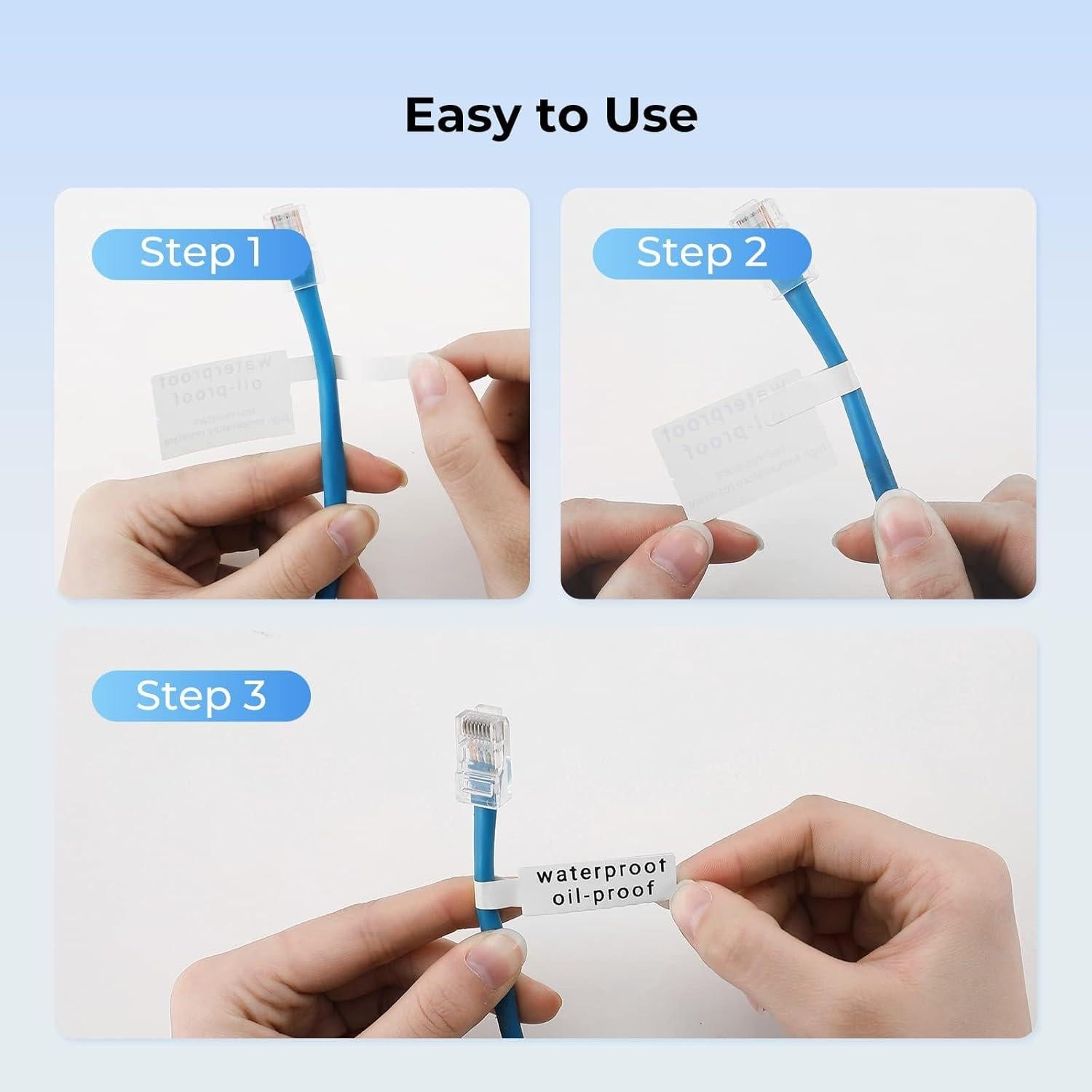 Etiquetas de Cable NIIMBOT B1/B21/B3S 100 Unidades 2,54x7,62cm