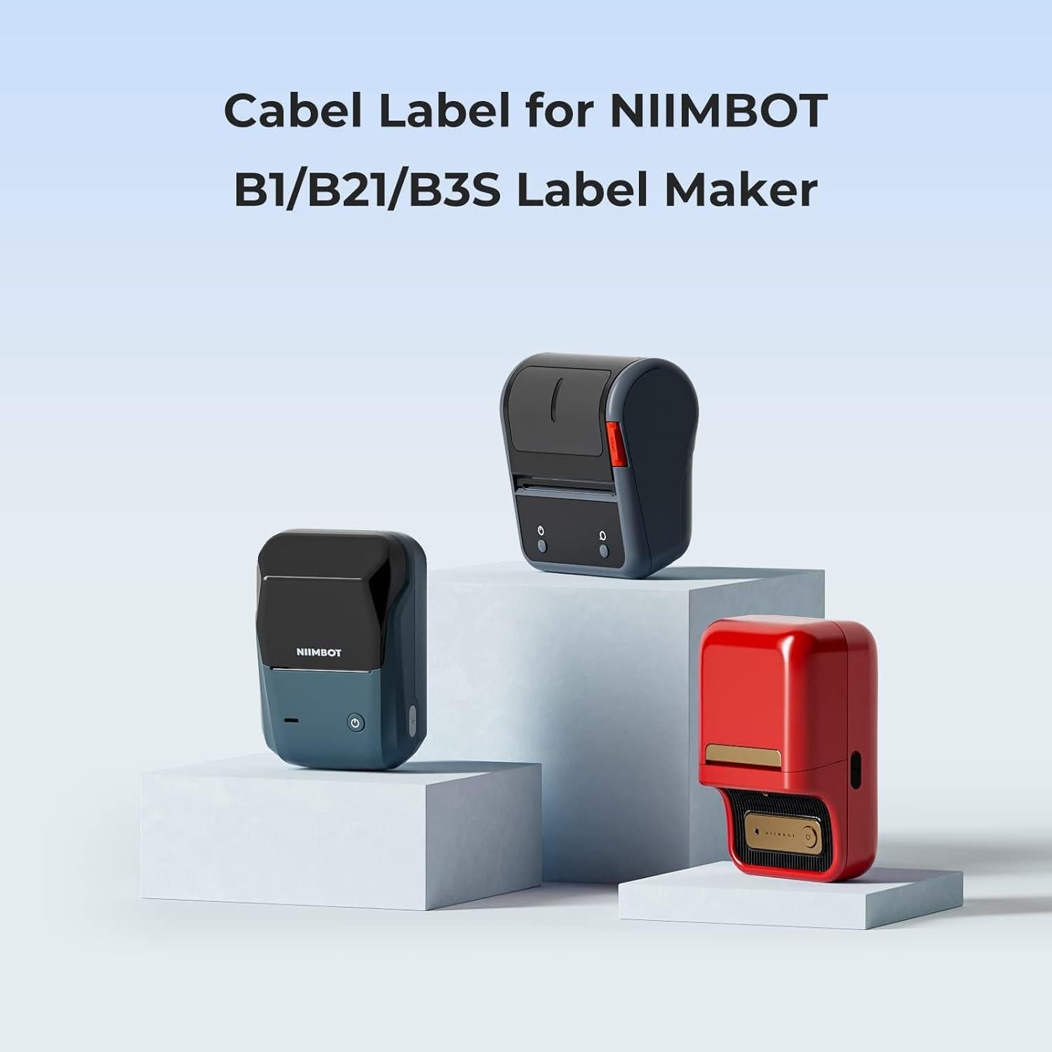 Etiquetas de Cable NIIMBOT B1/B21/B3S 100 Unidades 2,54x7,62cm