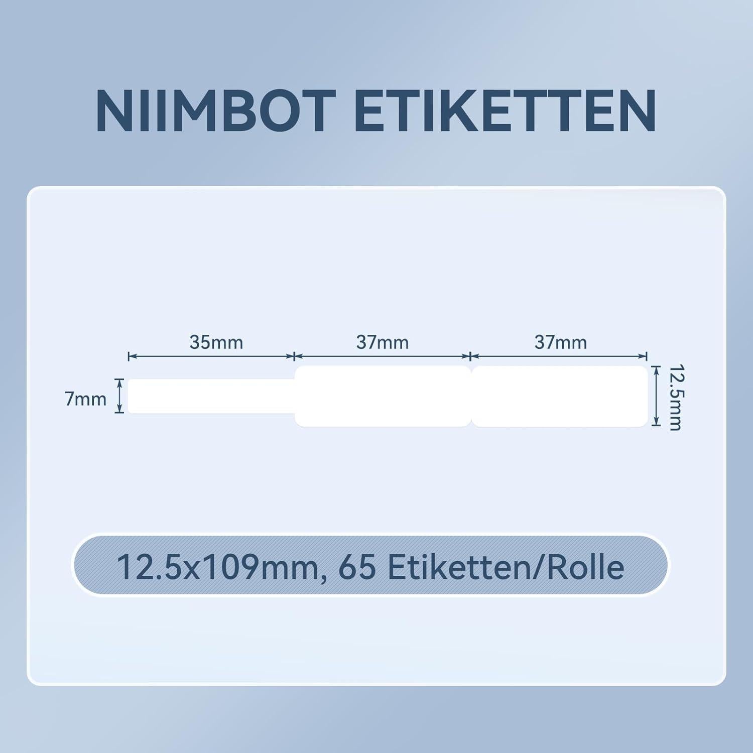 NIIMBOT D110 Label Maker and 4 Rolls Tape Bundle