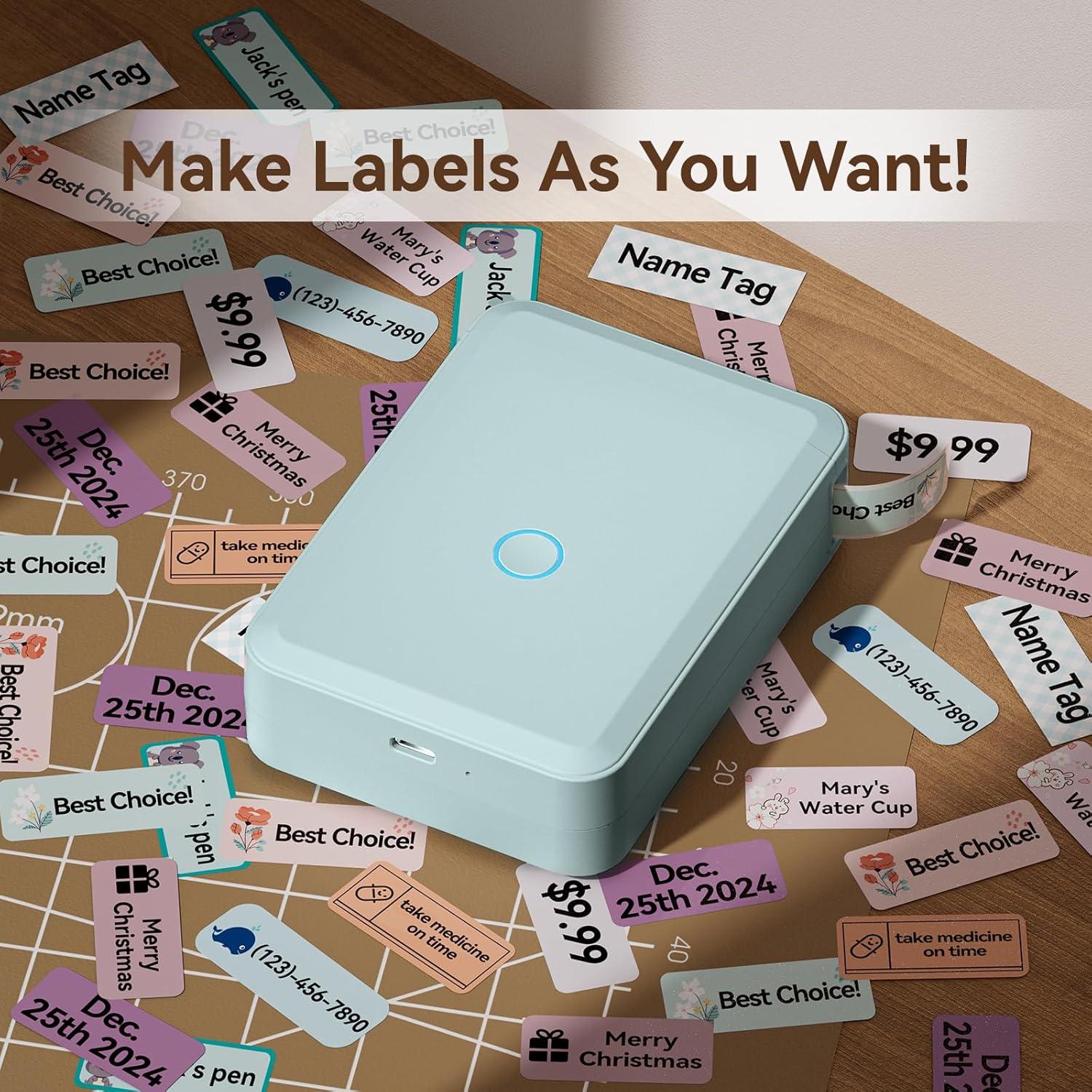 NIIMBOT D110 Label Maker and 4 Rolls Tape Bundle