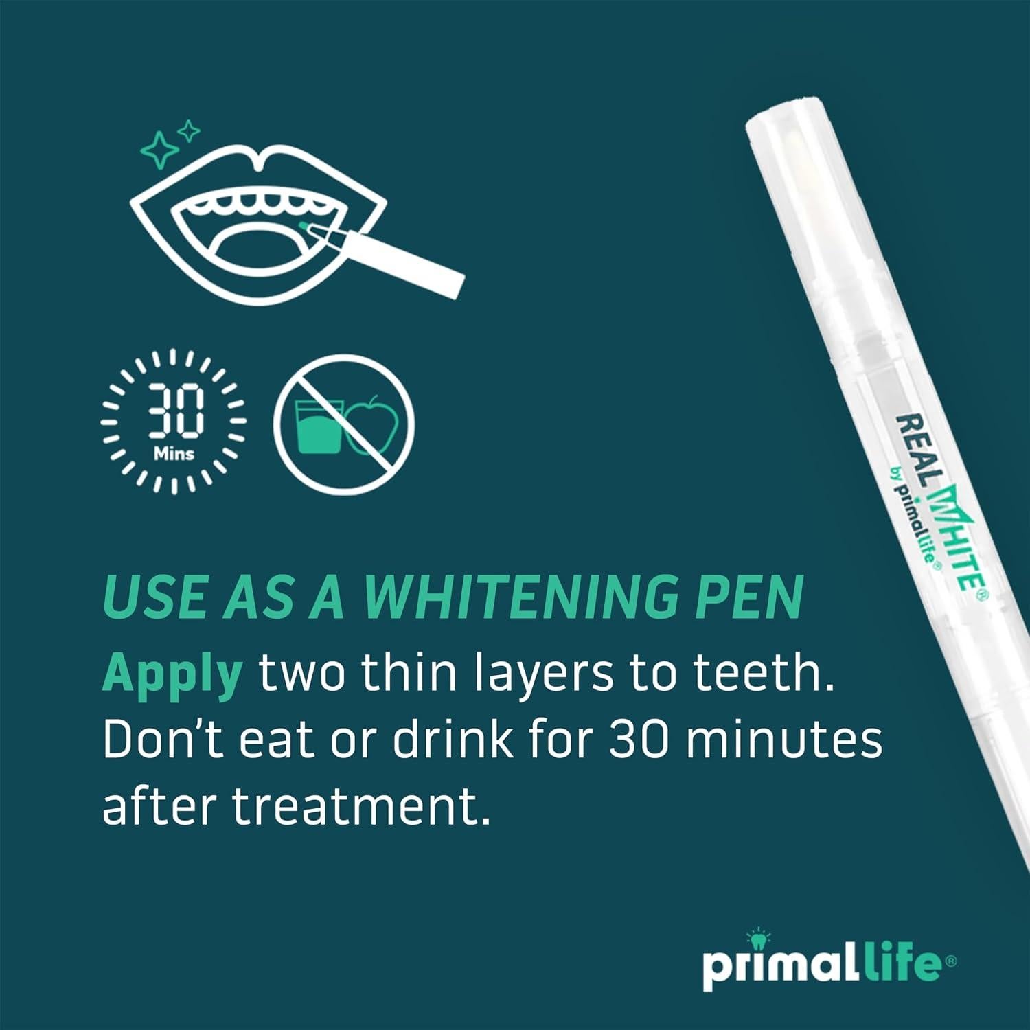 Bolígrafos Blanqueadores de Dientes Primal Life Orgánicos 3 Pzas