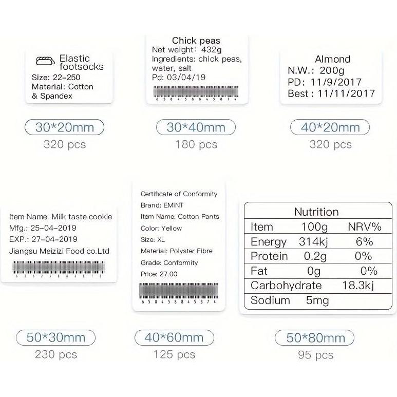 Cintas de Etiquetas Autoadhesivas Haihaixiong 50x30mm