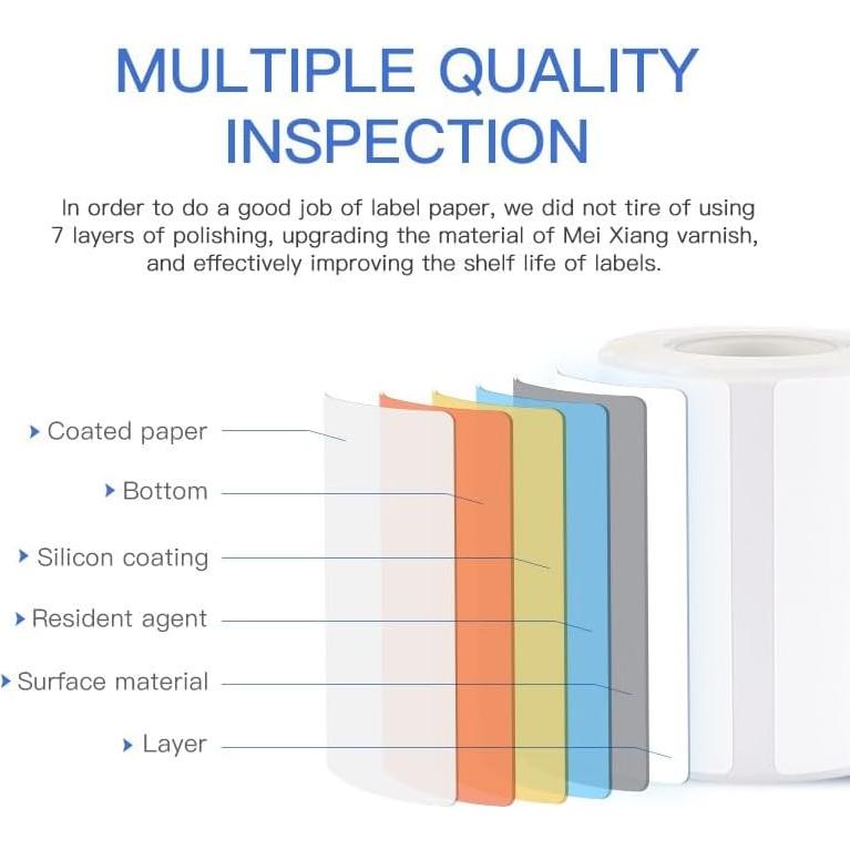 Etiquetas autoadhesivas blancas 40x30mm Haihaixiong - 3 rollos