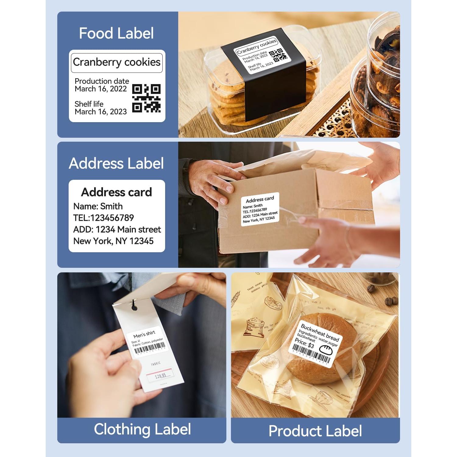 Cinta de Etiquetas NIIMBOT 40x30mm 230 Etiquetas Blancas