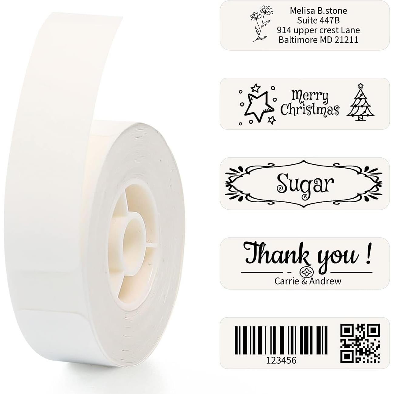 LMASBLTER D110M Blue Label Maker Machine with Tape+3 Rolls Clear, White, Glow in The Dark Label Maker Tape