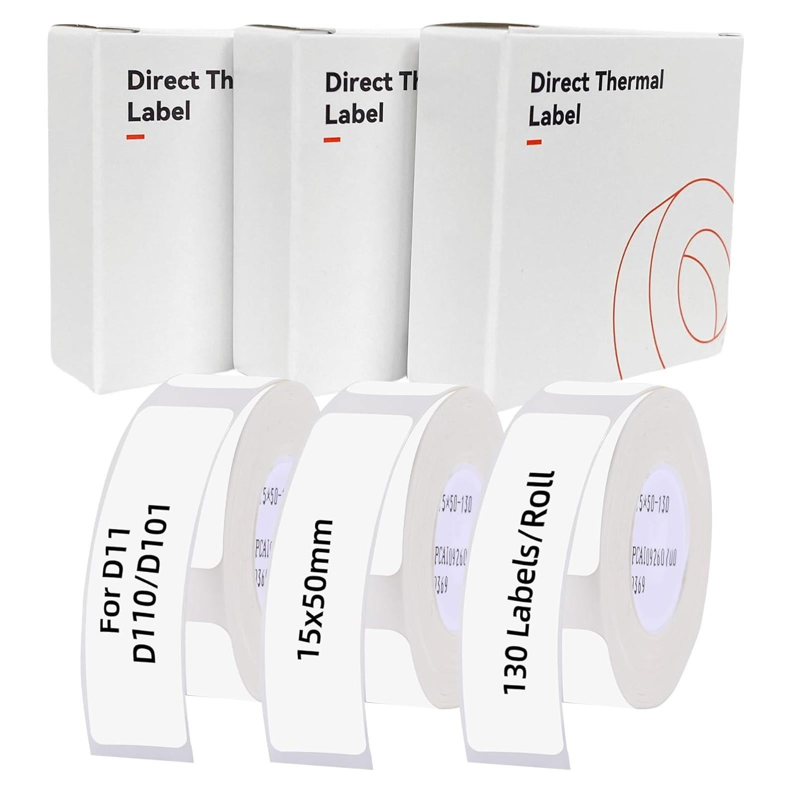 3 Rollos Papel Térmico 15x50mm Peweglow para Etiquetas