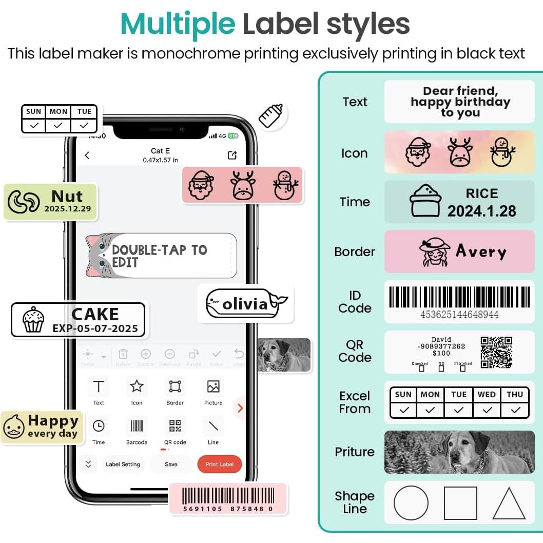 Impresora de Etiquetas Portátil Phomemo D35 Bluetooth Recargable