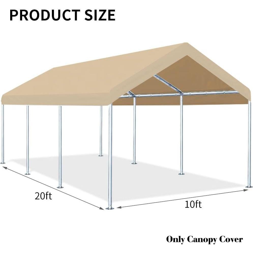 Toldo de Reemplazo Beige Genérico 3x6m para Carport