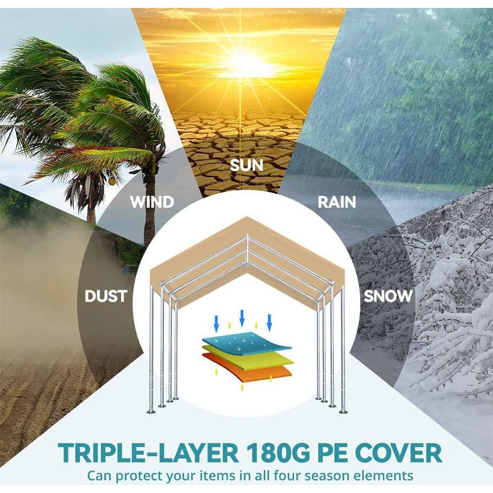 Toldo de Reemplazo Beige Genérico 3x6m para Carport