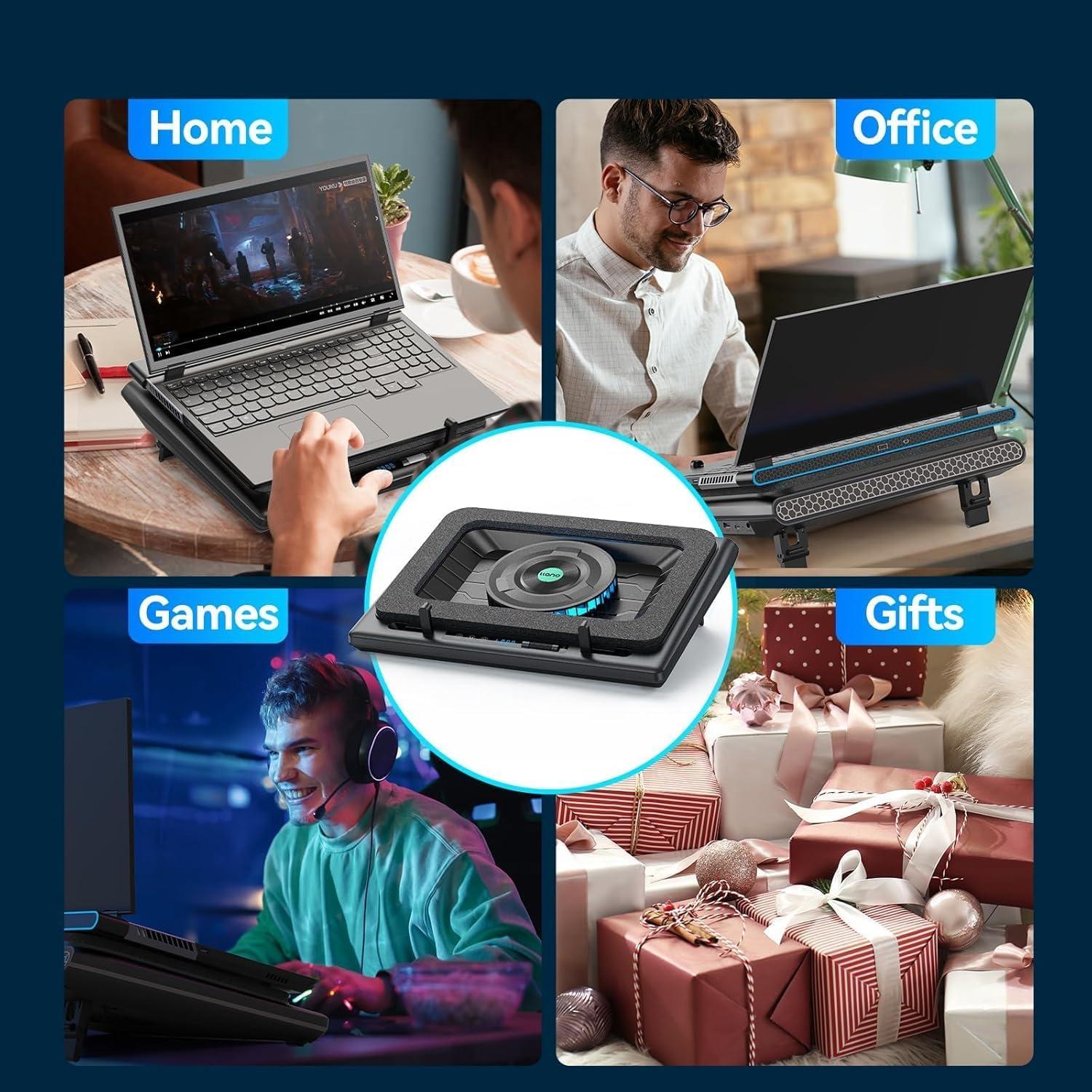 Enfriador de Laptop Gaming Llano V13 15.6-21" Ventilador 14CM