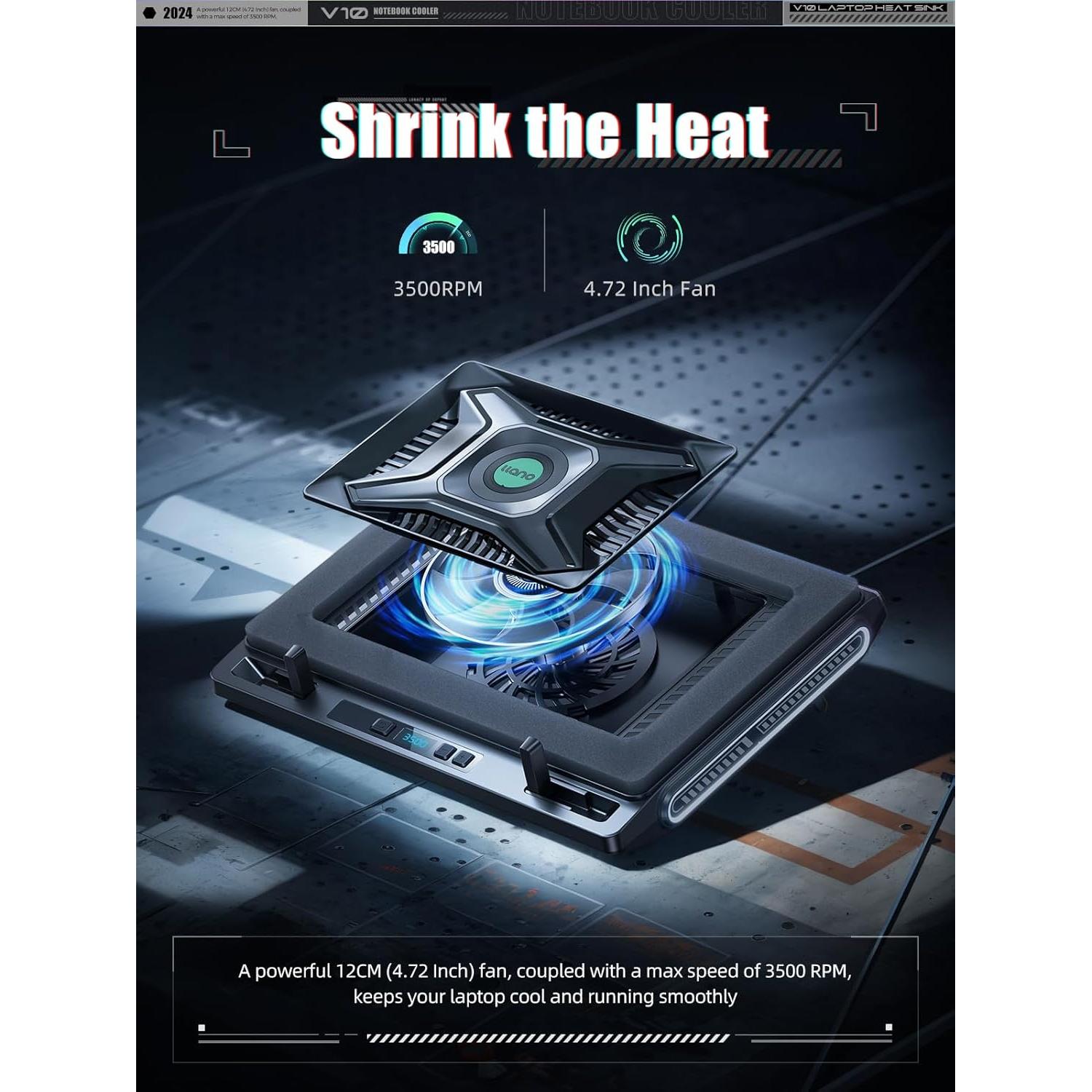 Base de Enfriamiento Llano V10-SE para Laptop 13-17.3"