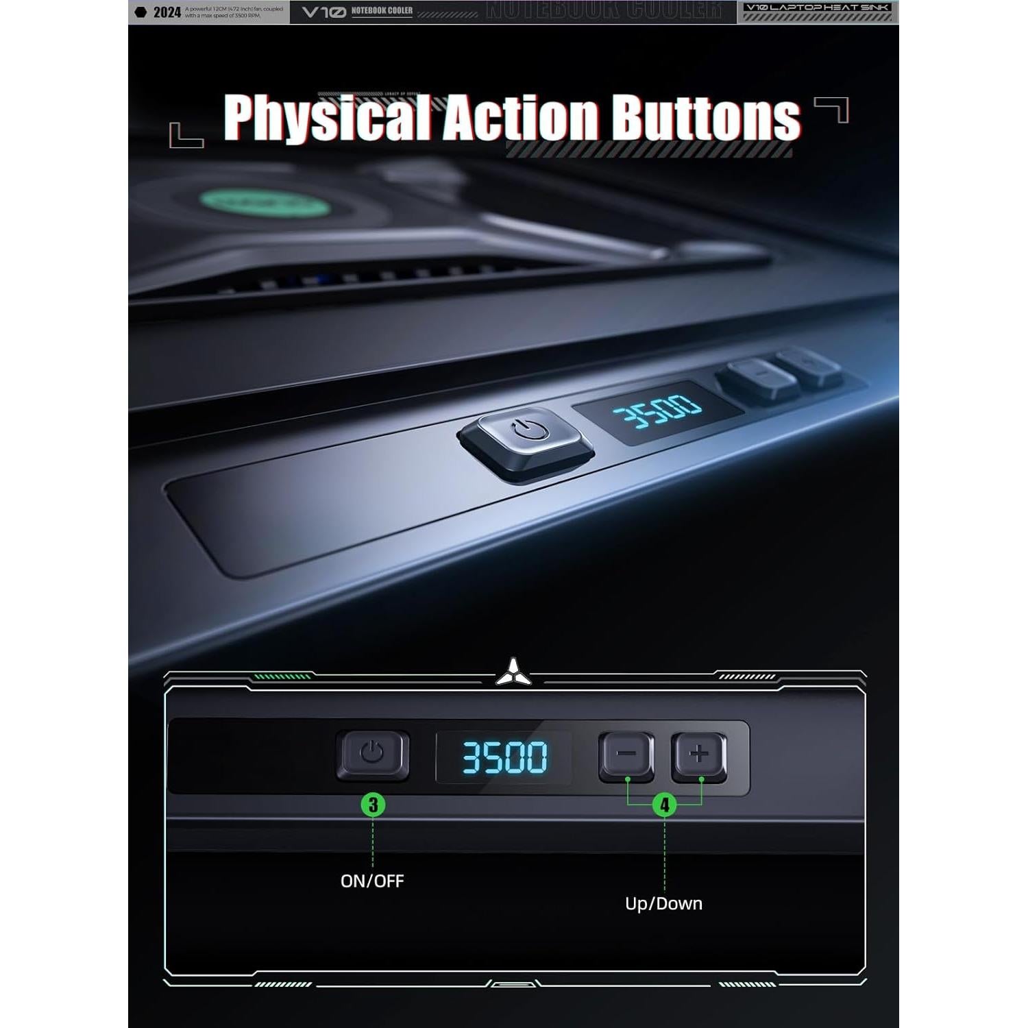 Base de Enfriamiento Llano V10-SE para Laptop 13-17.3"