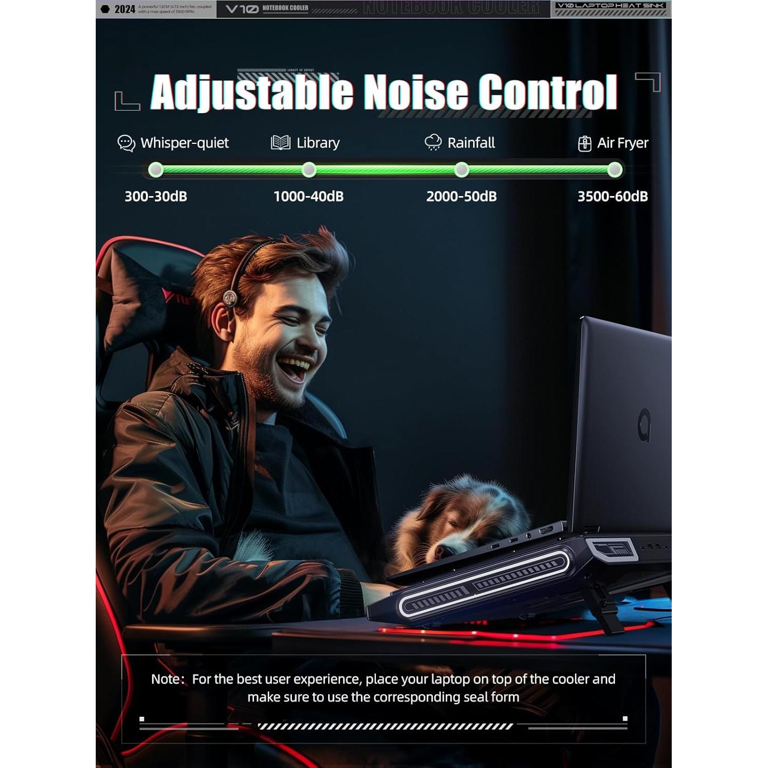 Base de Enfriamiento Llano V10-SE para Laptop 13-17.3"