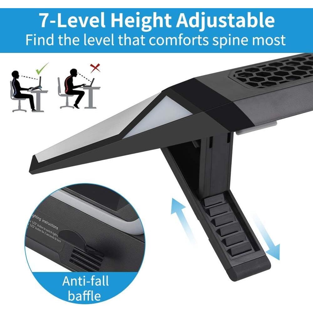 Base de Enfriamiento para Laptop AFMAT 4500RPM RGB 14-17.3"