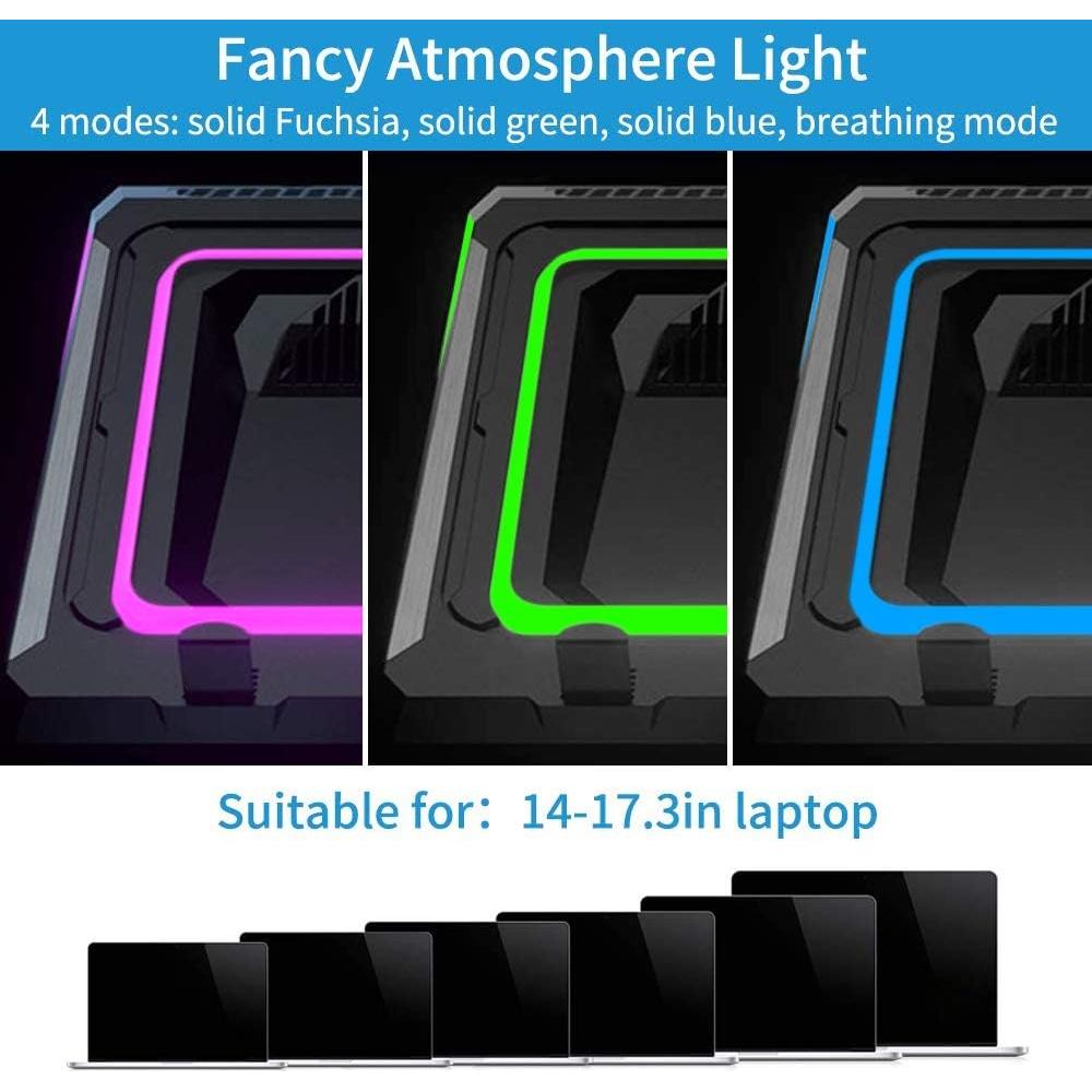 Base de Enfriamiento para Laptop AFMAT 4500RPM RGB 14-17.3"