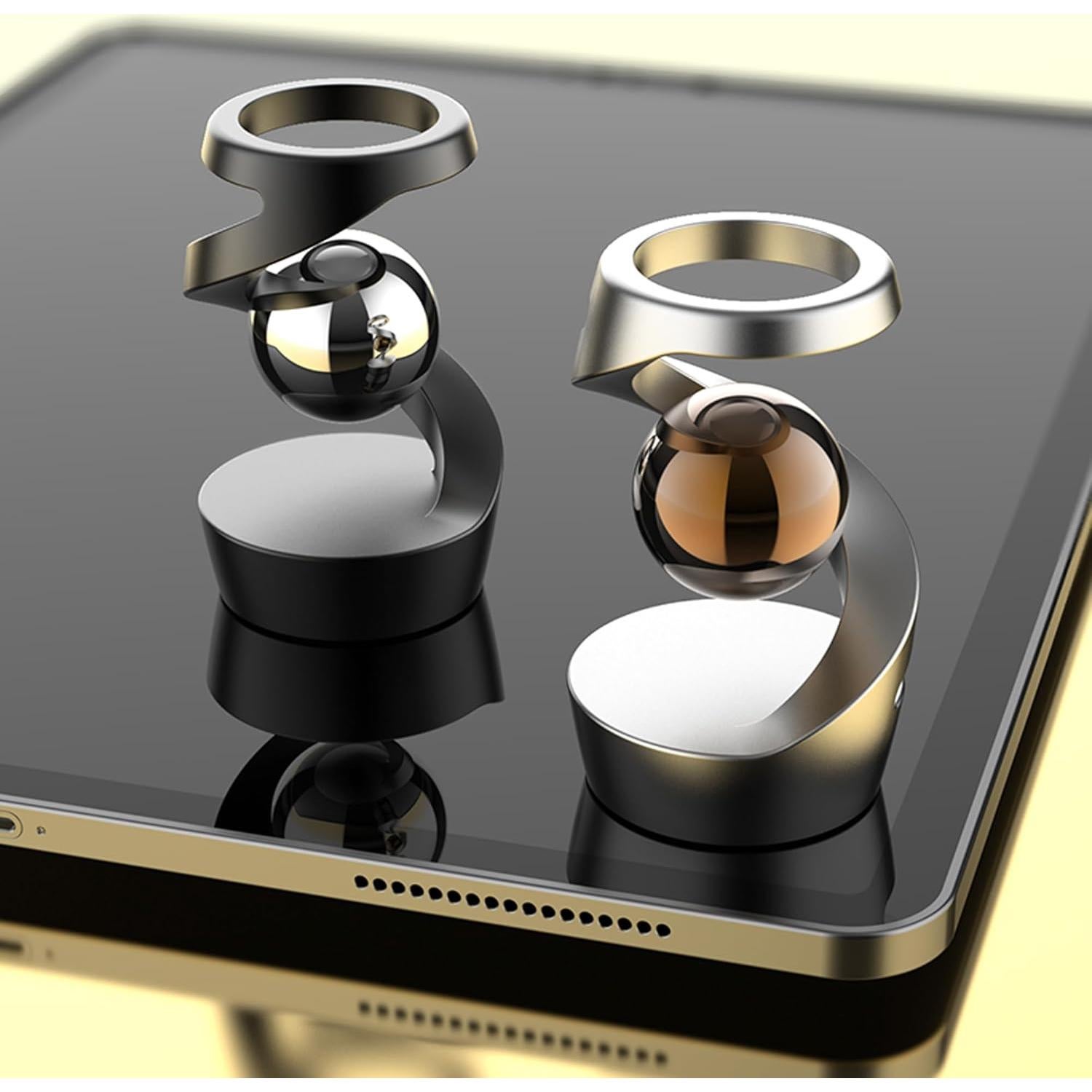 Juguete de Escritorio Cinético Anbo Plata 8 cm Antiestrés