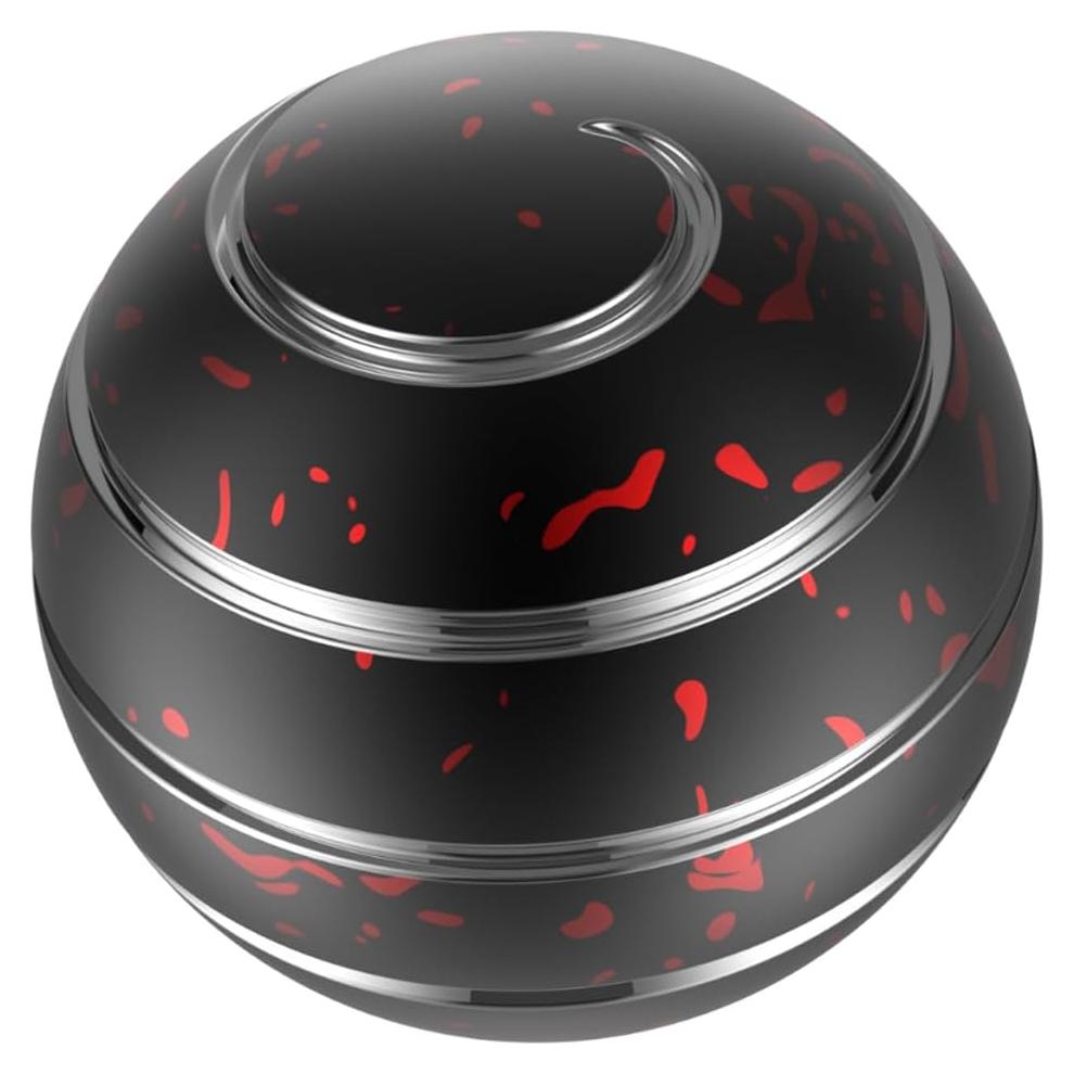 Juguete Antiestrés Kinetic Amber 39mm Negro Rojo