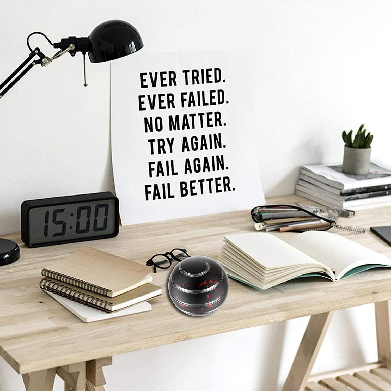 Juguete Antiestrés Kinetic Amber 39mm Negro Rojo