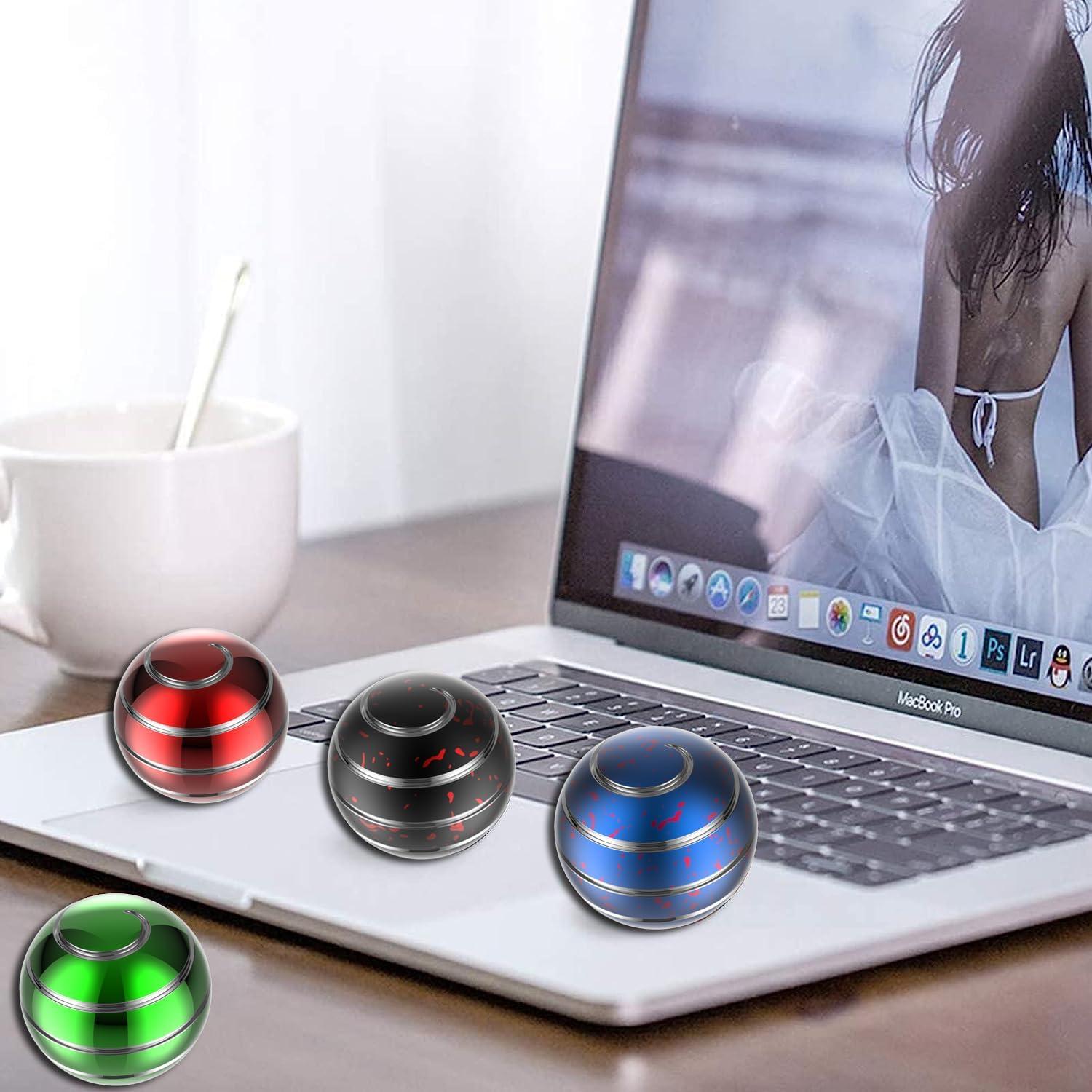 Juguete Antiestrés Kinetic Amber 39mm Negro Rojo