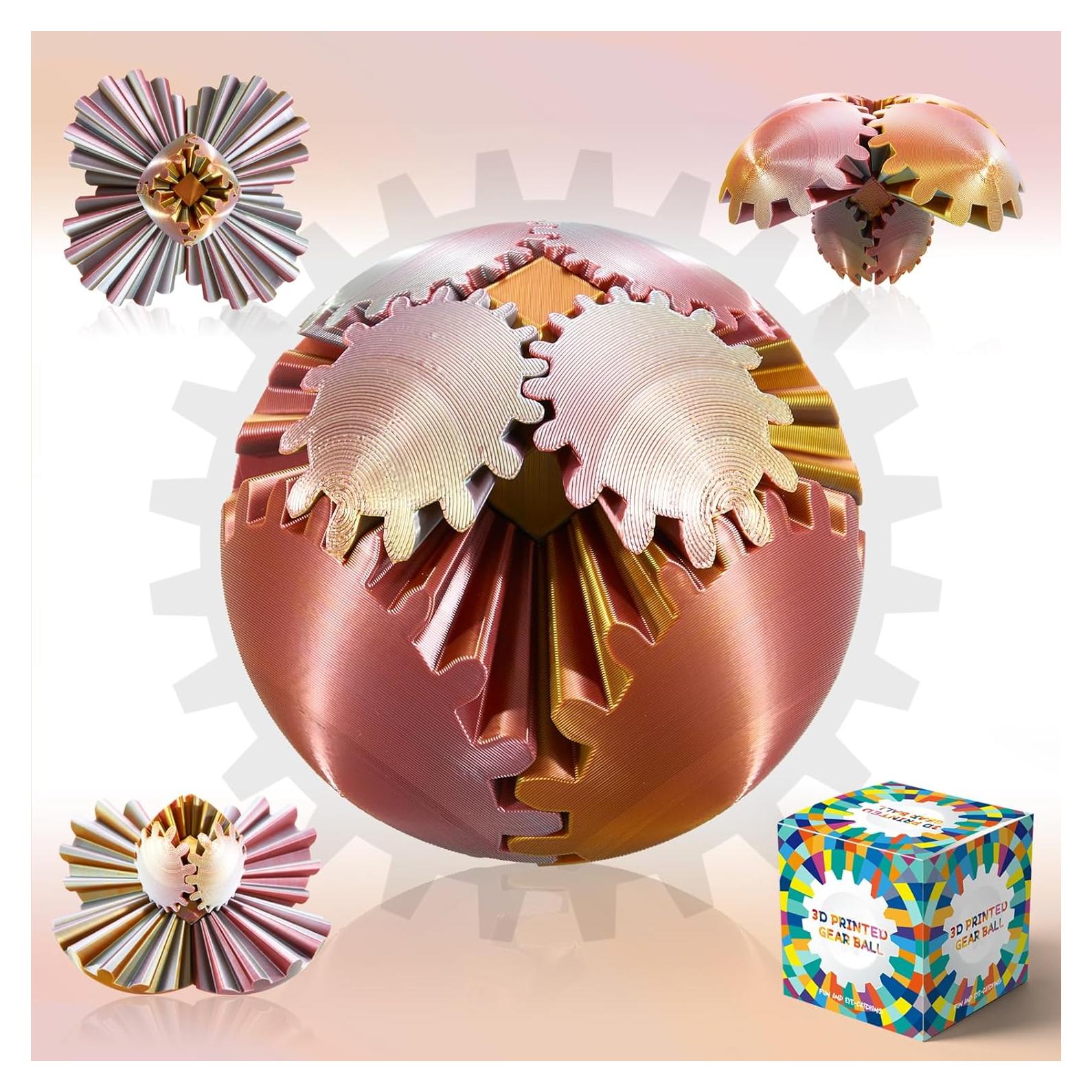 Bola de Engranaje Impresa en 3D Steampunk - Juguete Antiestrés