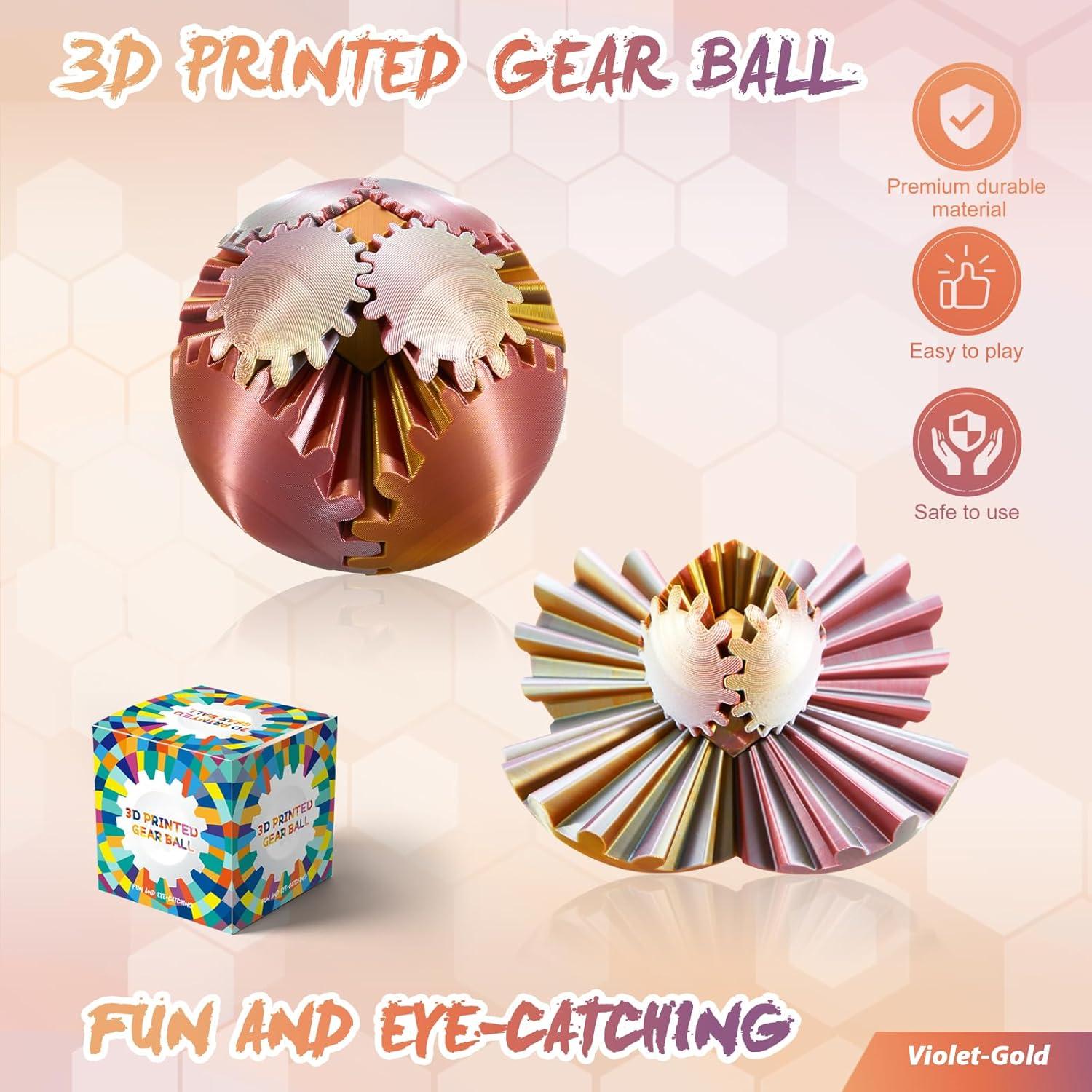 Bola de Engranaje Impresa en 3D Steampunk - Juguete Antiestrés