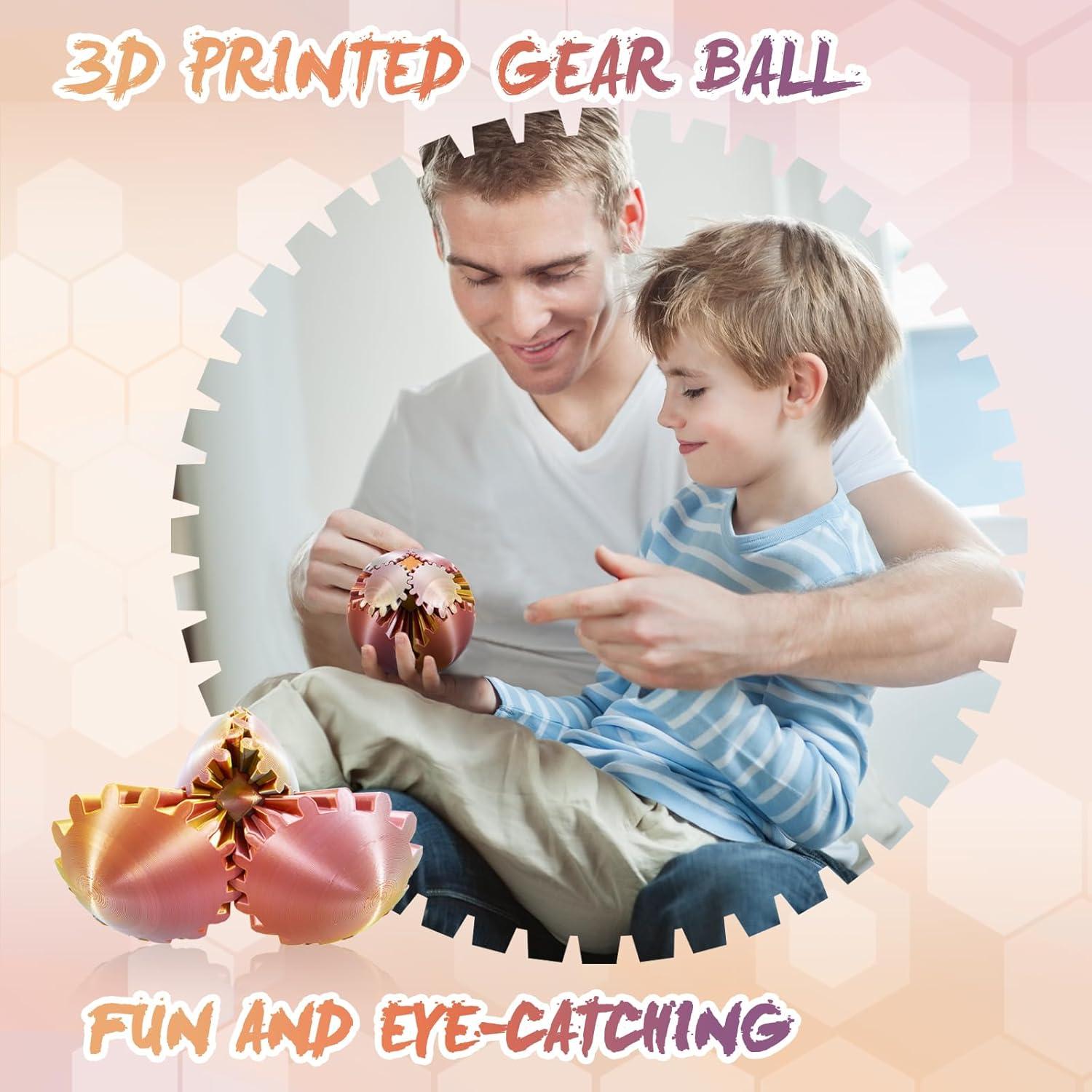 Bola de Engranaje Impresa en 3D Steampunk - Juguete Antiestrés