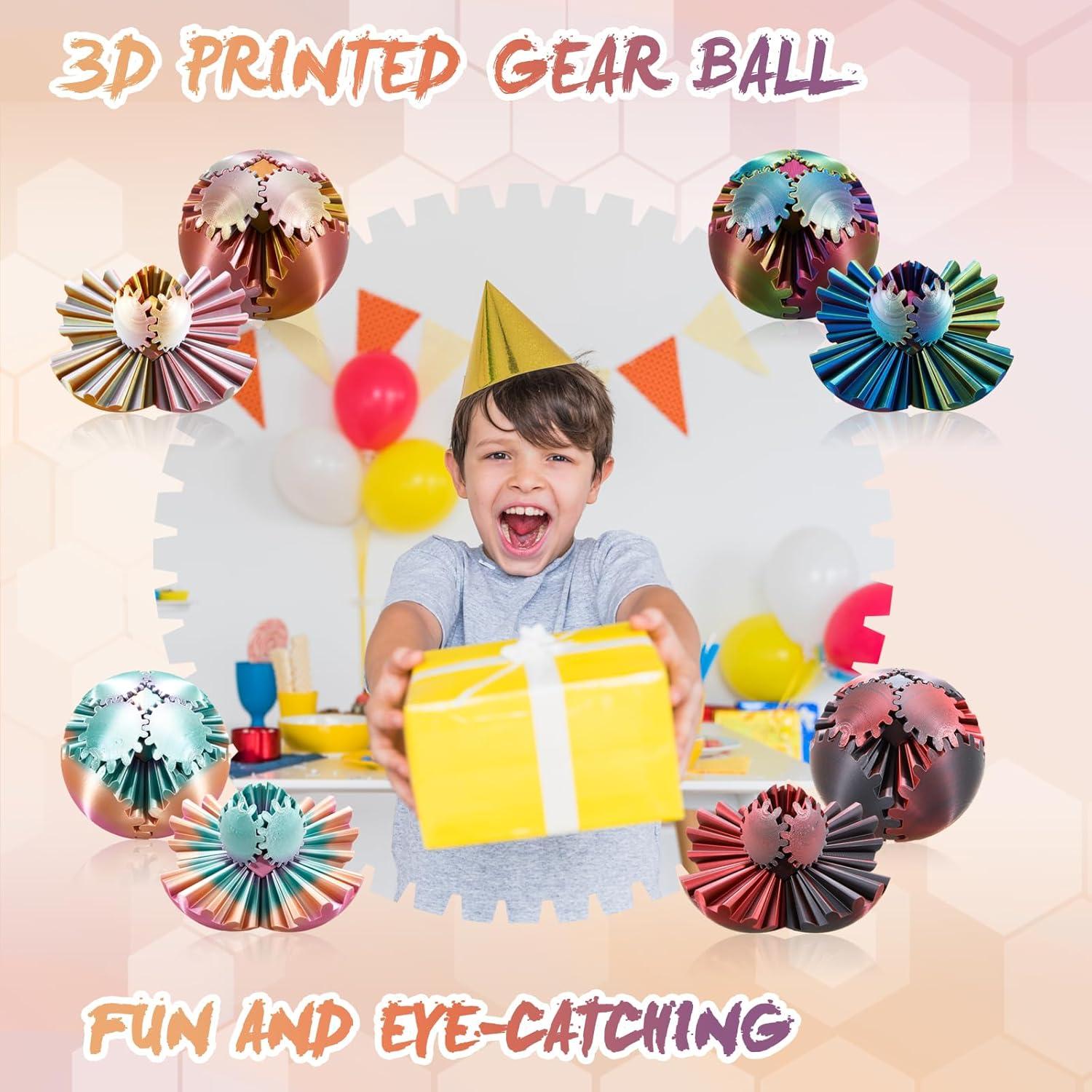 Bola de Engranaje Impresa en 3D Steampunk - Juguete Antiestrés