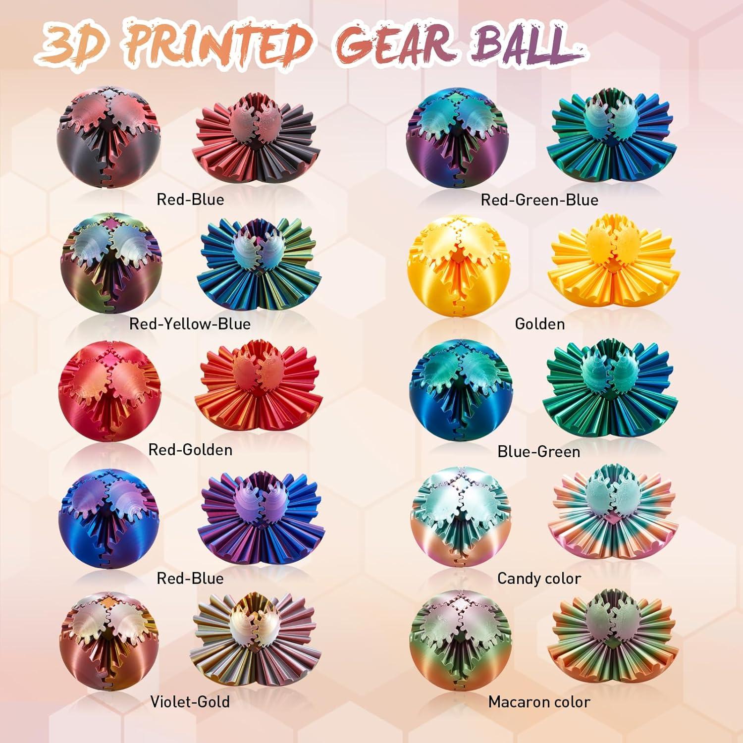 Bola de Engranaje Impresa en 3D Steampunk - Juguete Antiestrés