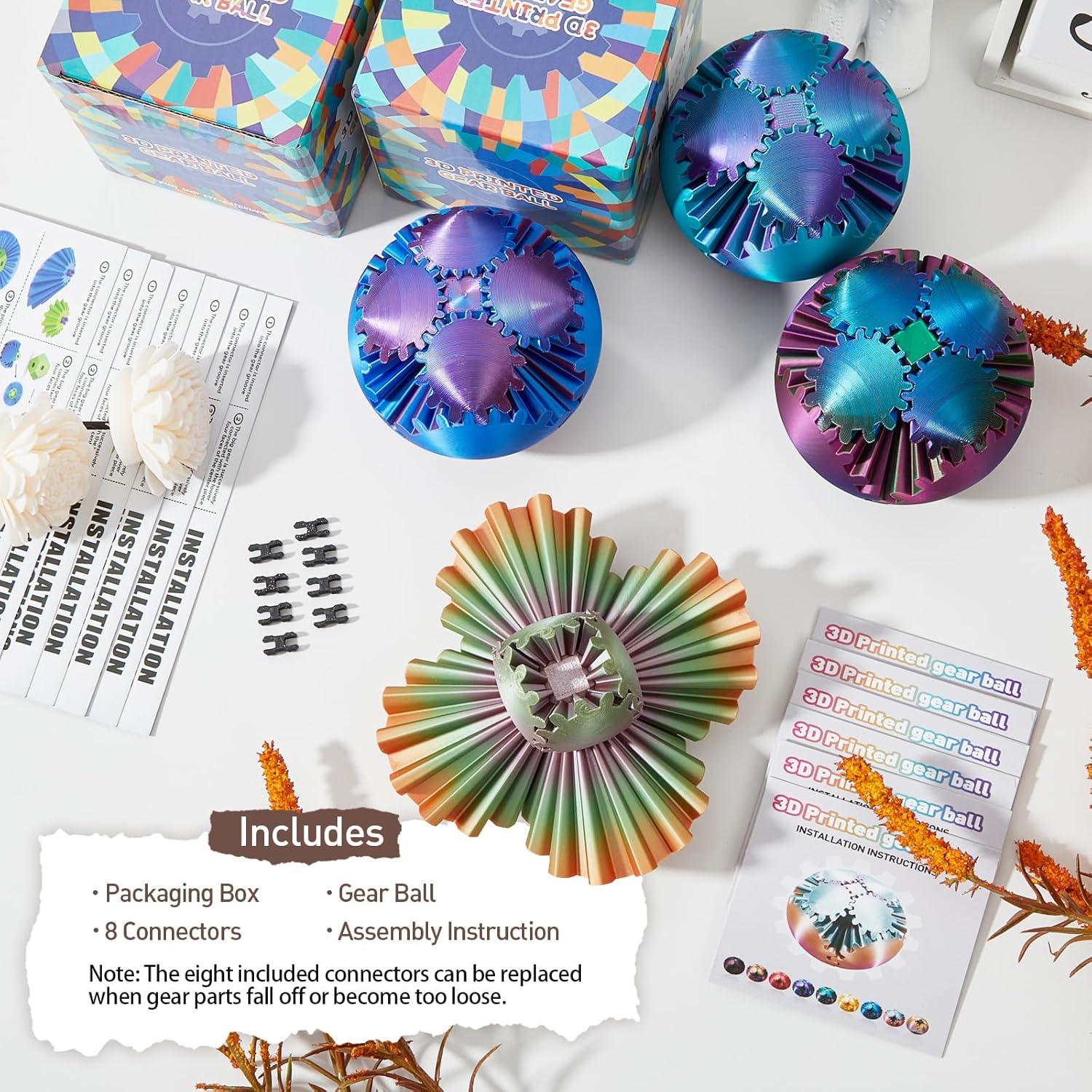 Bola de Engranaje Impresa en 3D Steampunk - Juguete Antiestrés