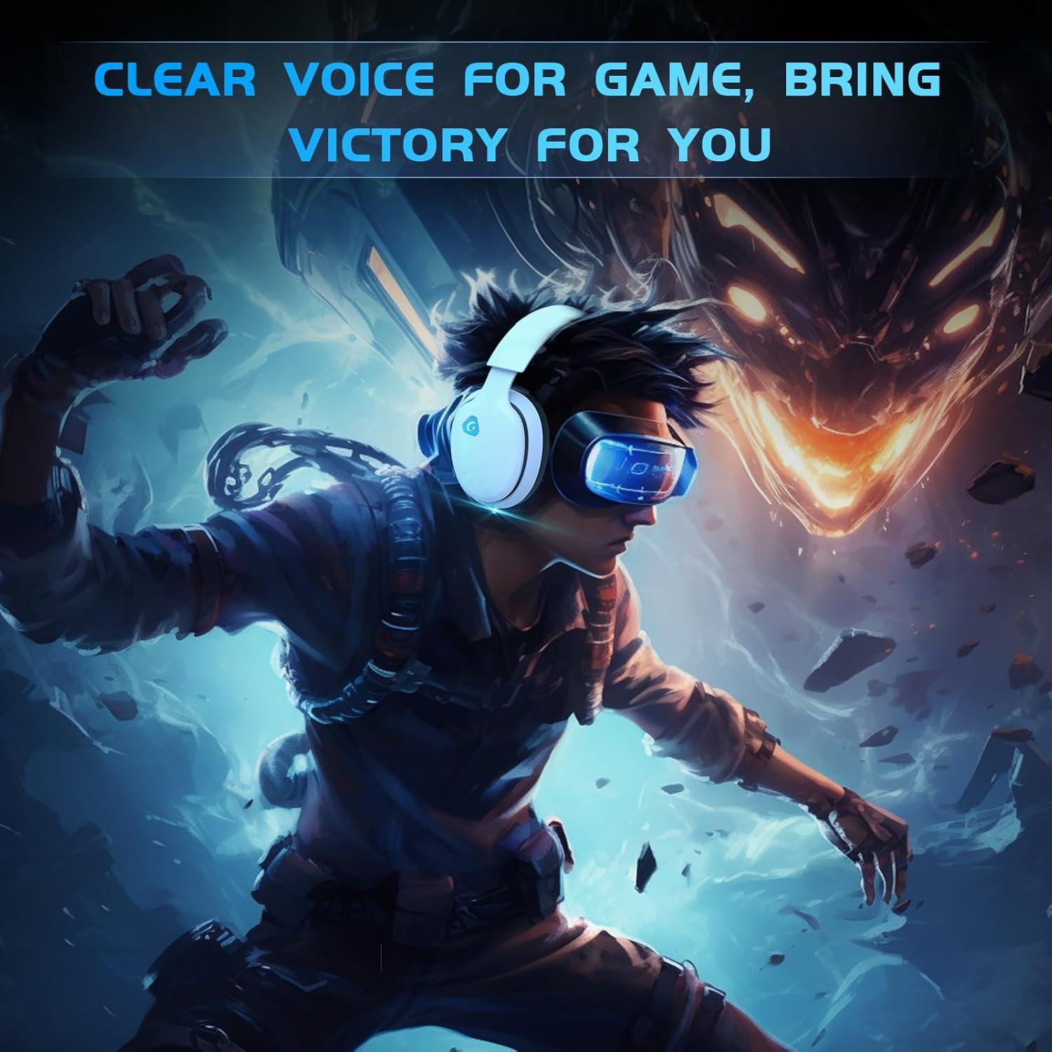 Auriculares Gaming Inalámbricos Gtheos Captain 300 - Blanco