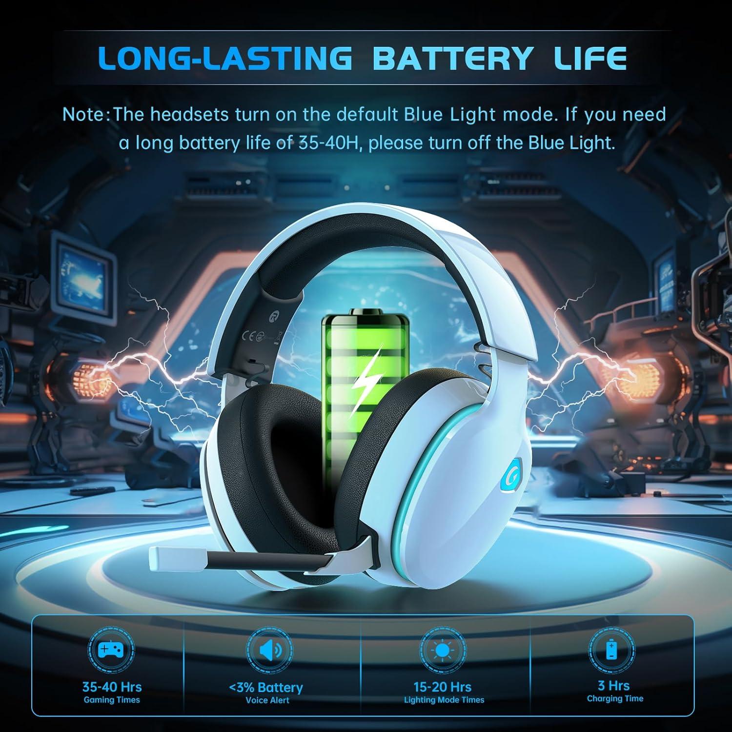 Auriculares Gaming Inalámbricos Gtheos Captain 300 - Blanco