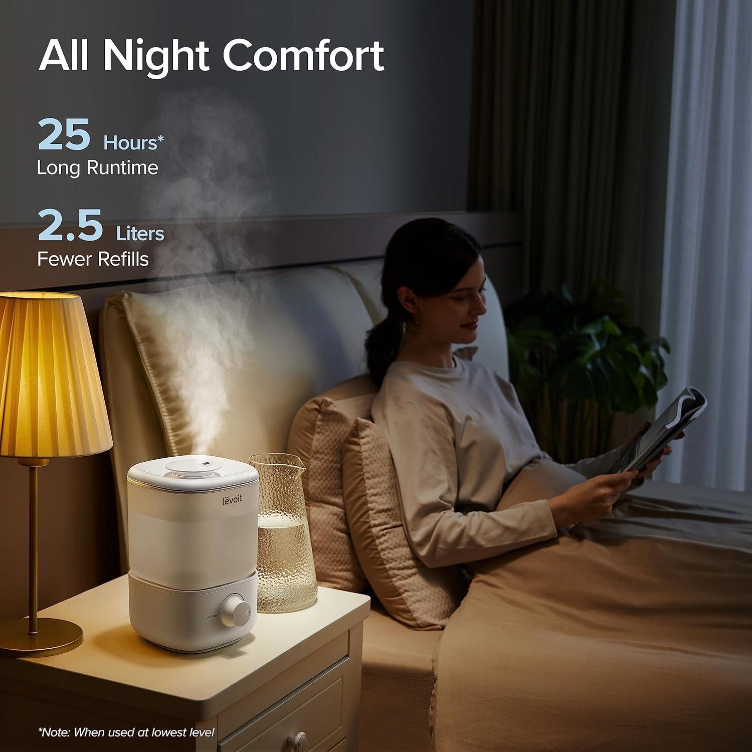 Humidificador LEVOIT 2.5L Llenado Superior Silencioso