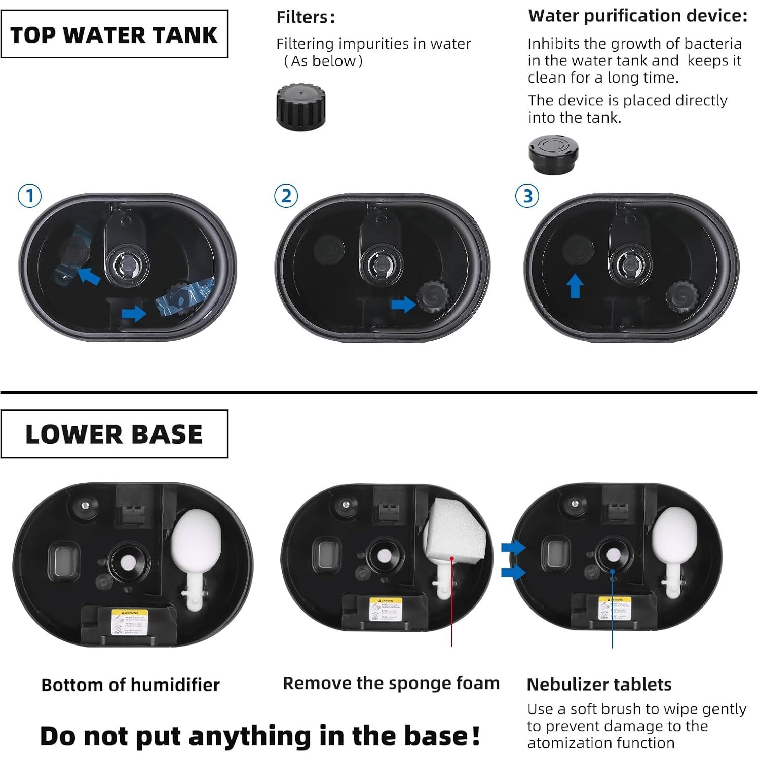 Humidificador Coolfiqu 6L con difusor de aceites - Negro