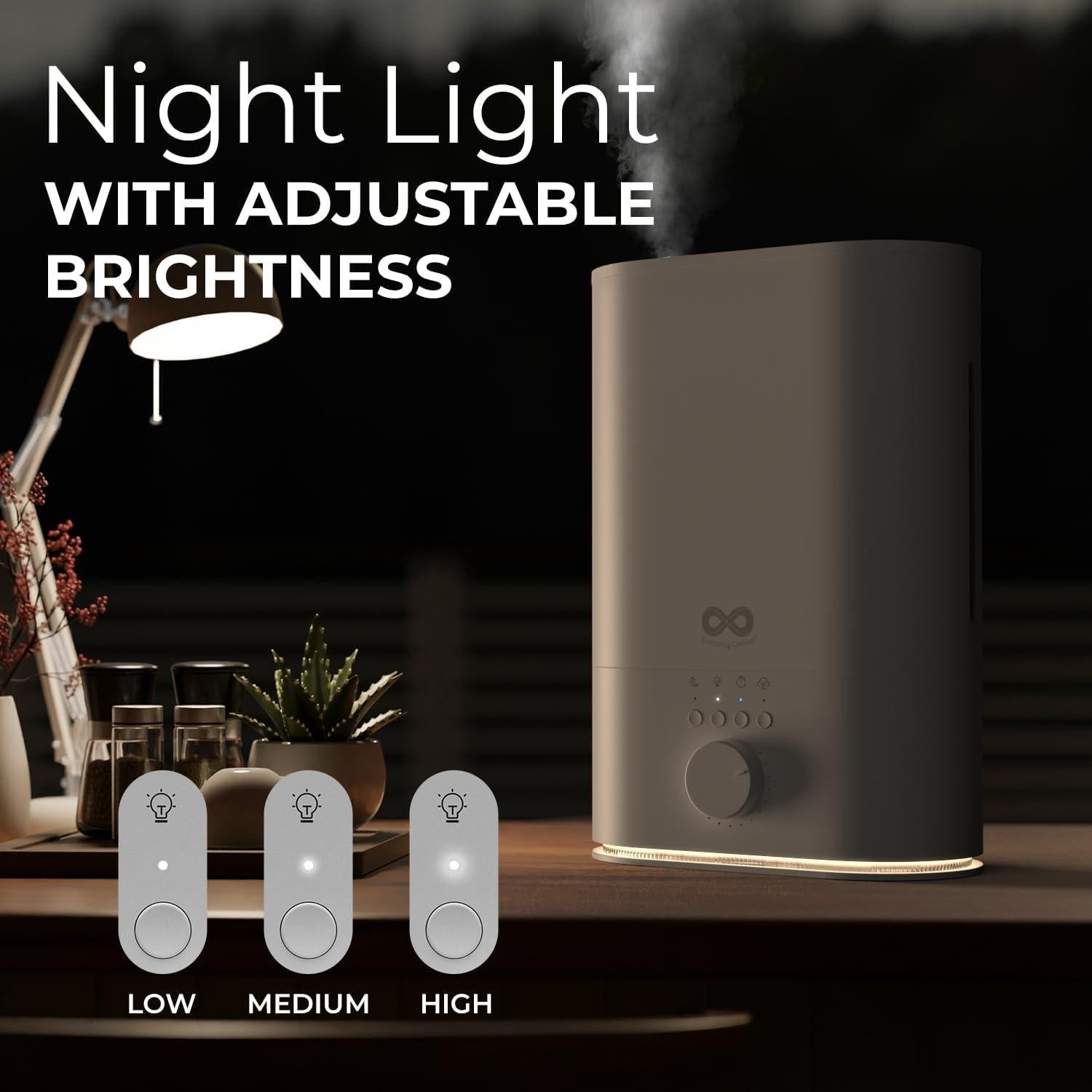 Humidificador Ultrasonido Everlasting Comfort 6L Blanco Silencioso