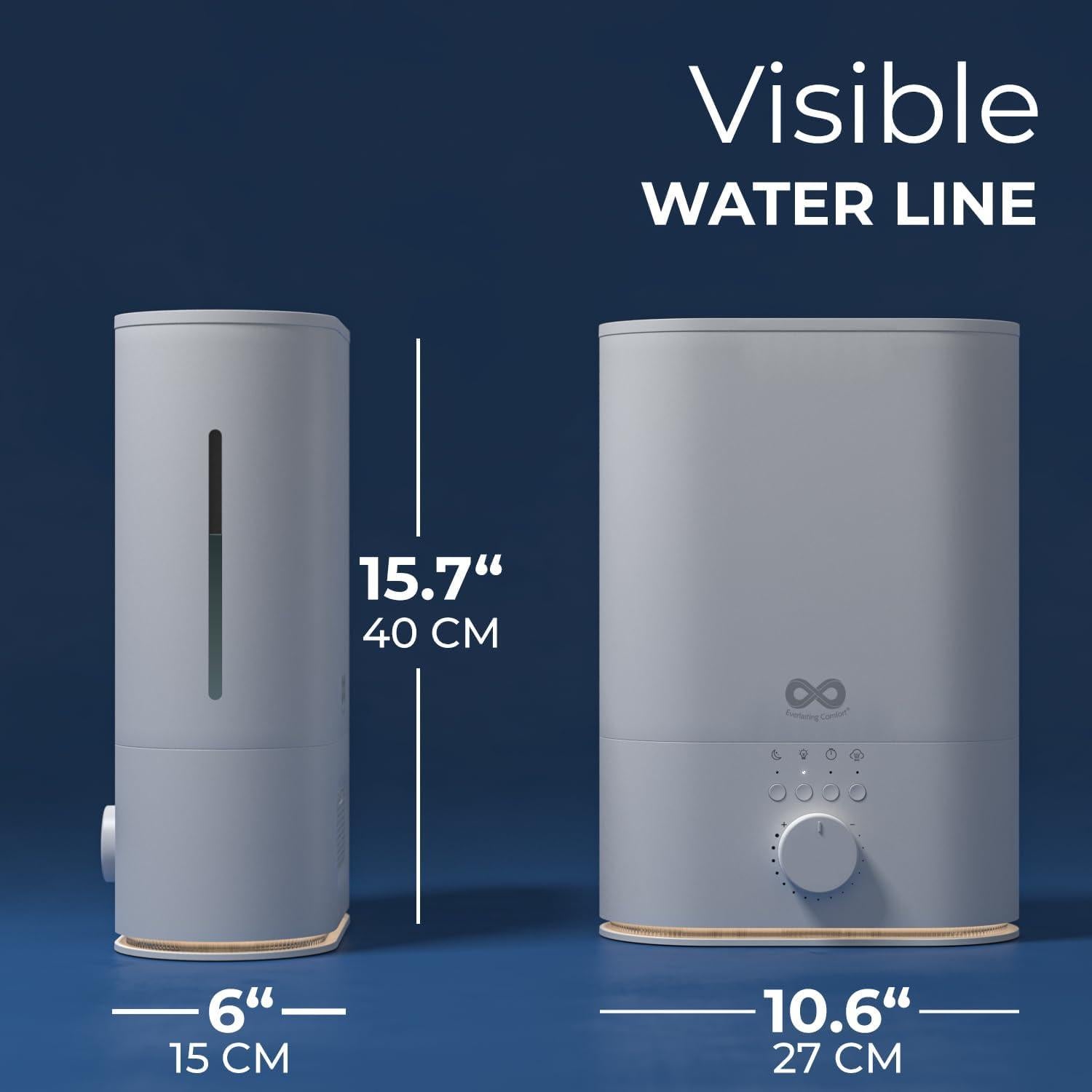 Humidificador Ultrasonido Everlasting Comfort 6L Blanco Silencioso