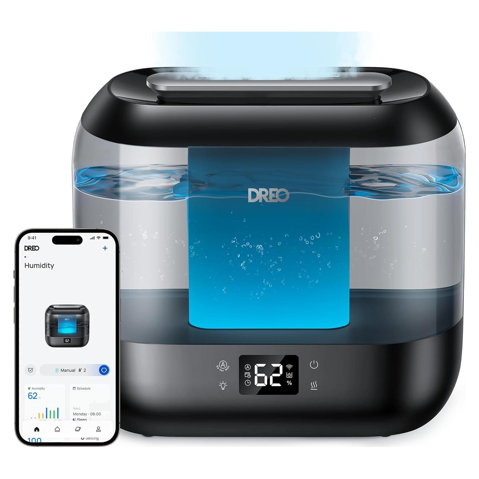 Humidificador Dreo 4L Inteligente Ultrasónico Negro