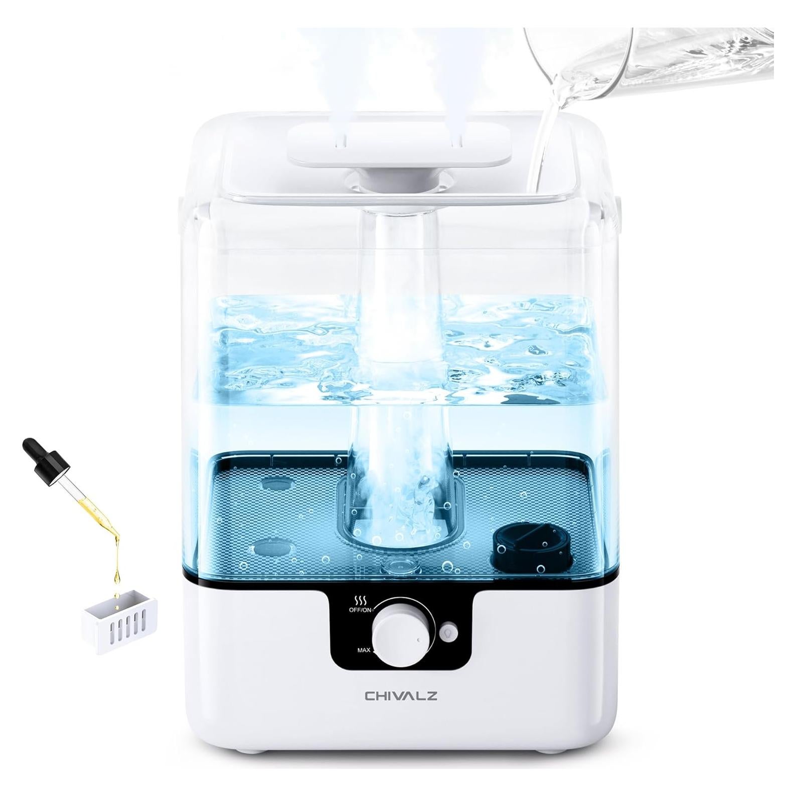 Humidificador CHIVALZ 6L para Dormitorio y Bebés, Silencioso