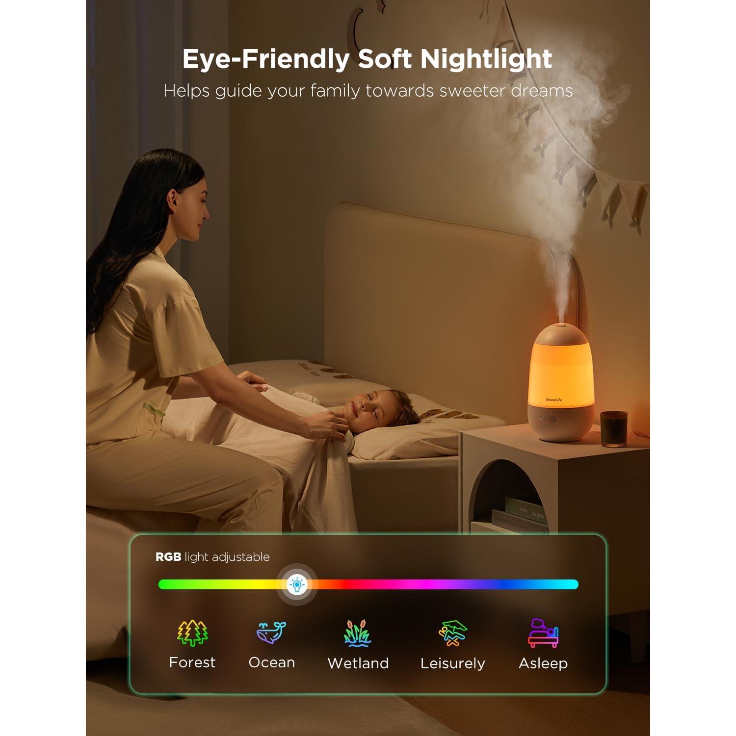 Humidificador Inteligente GoveeLife 2.2L con Control APP y Luz Nocturna