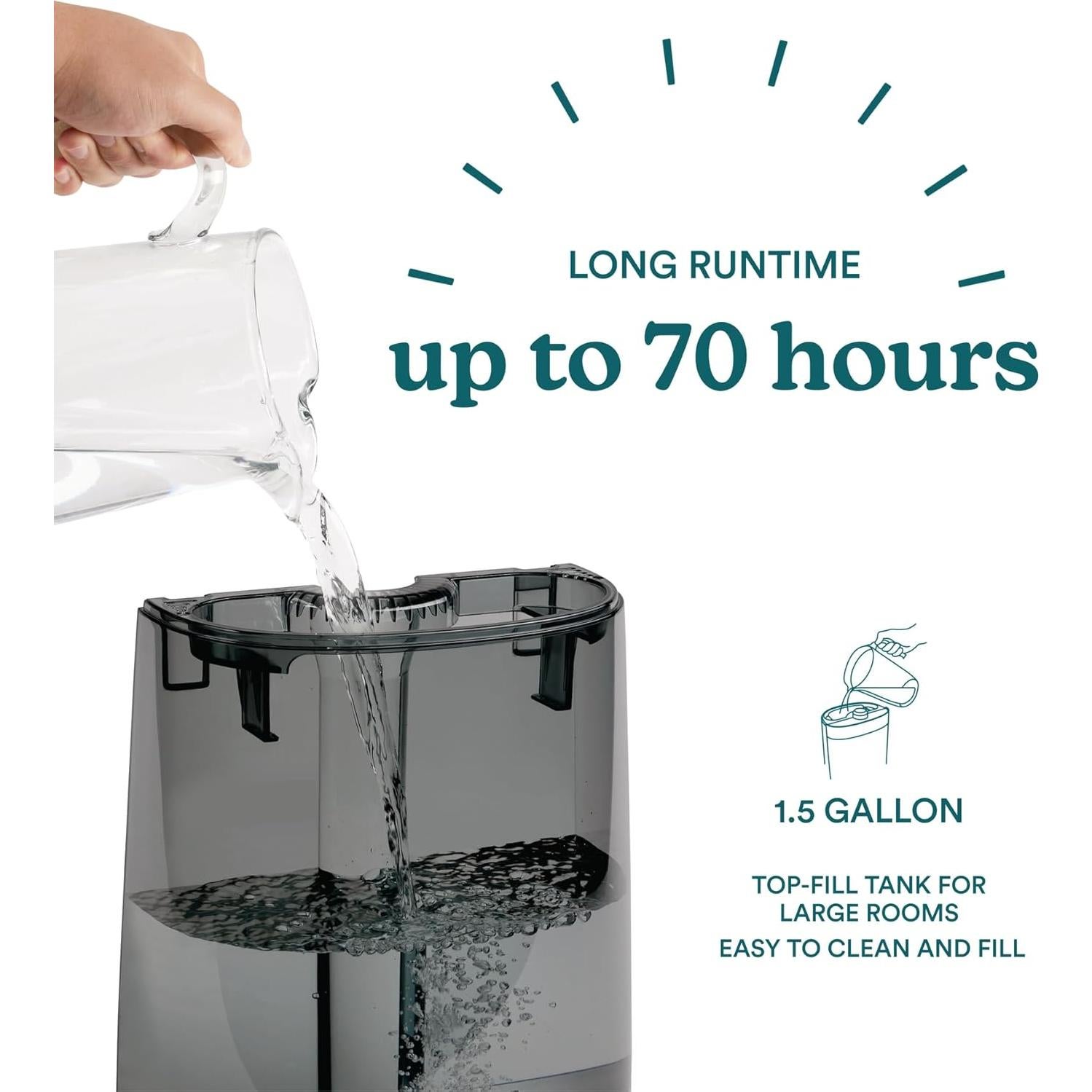 Humidificador Ultrasonico Deluxe Homedics 5.68L Control Remoto