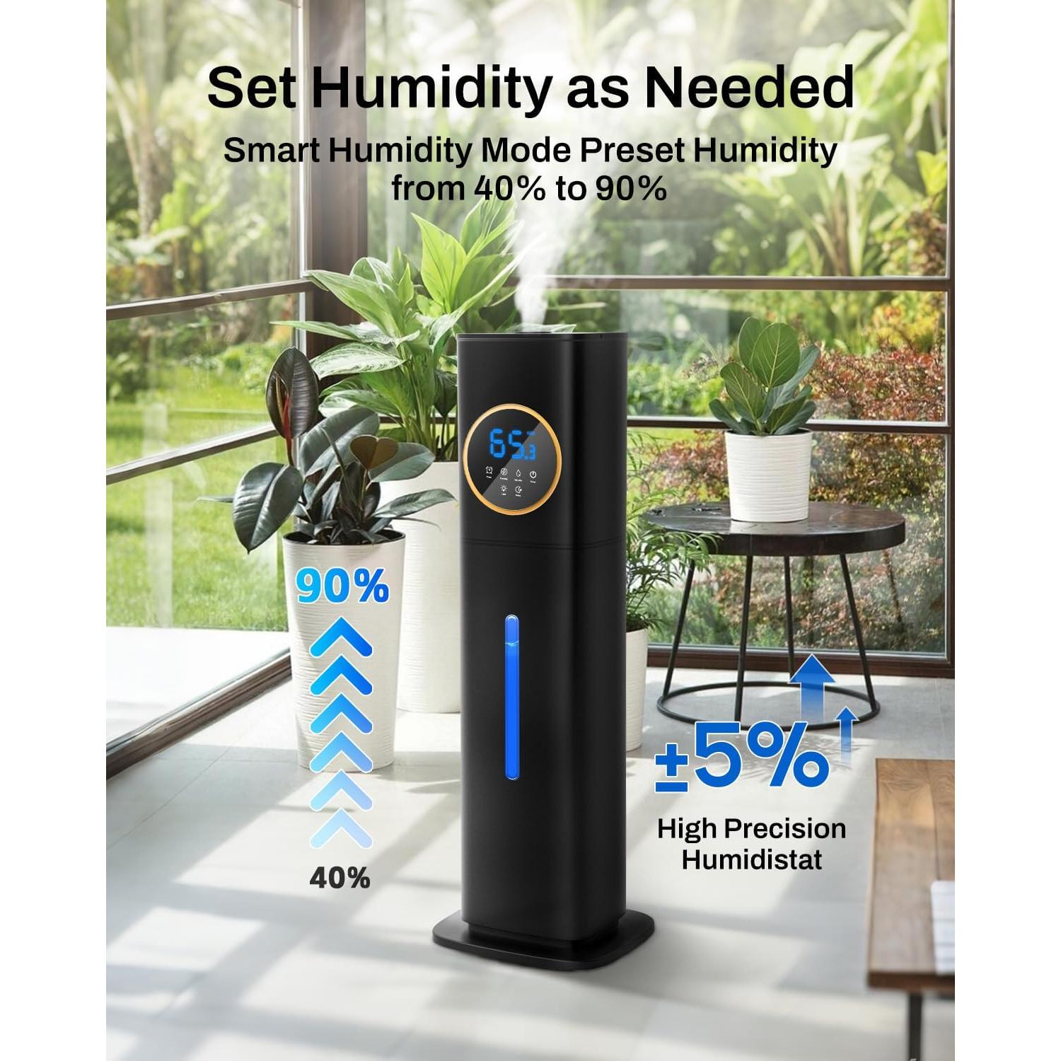 Humidificador Lacidoll 8L con Luz Nocturna y Difusor