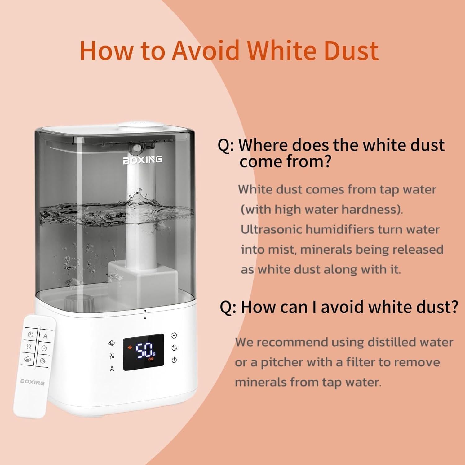 Humidificador Ultrasonico 6L Boxing con Control Remoto