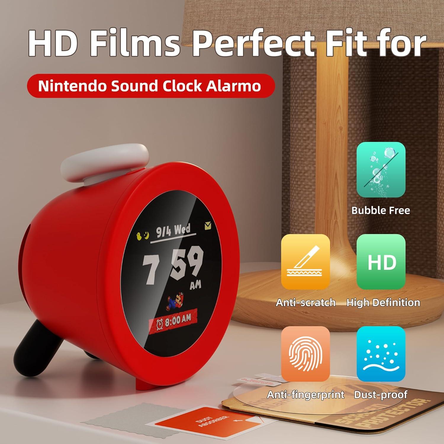 Películas Protectores HD EAZUSE para Reloj Nintendo Alarmo